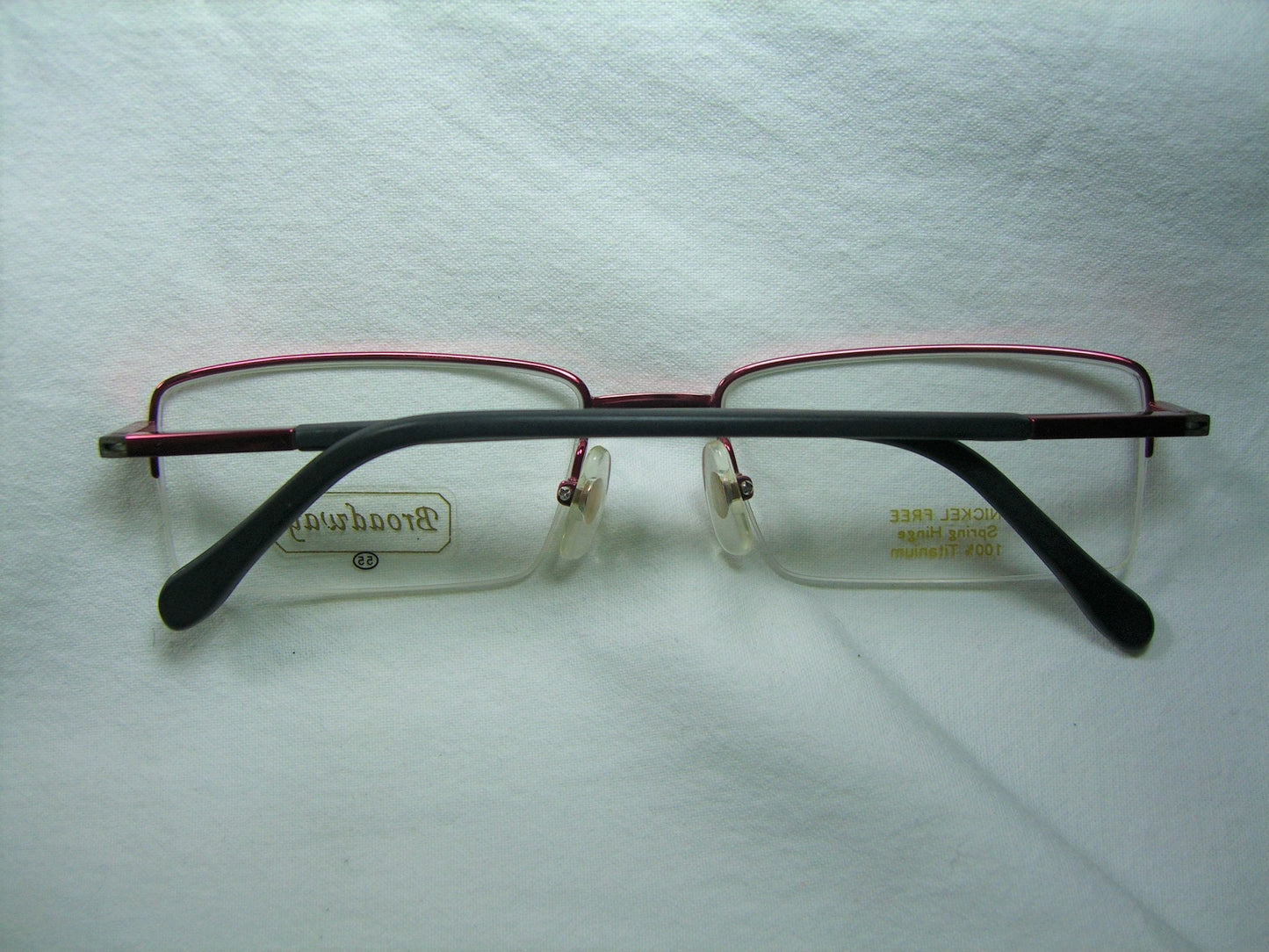 Broadway, eyeglasses, Titanium, half rim, square, oval, frames, men's, women's, NOS, hyper vintage, rare