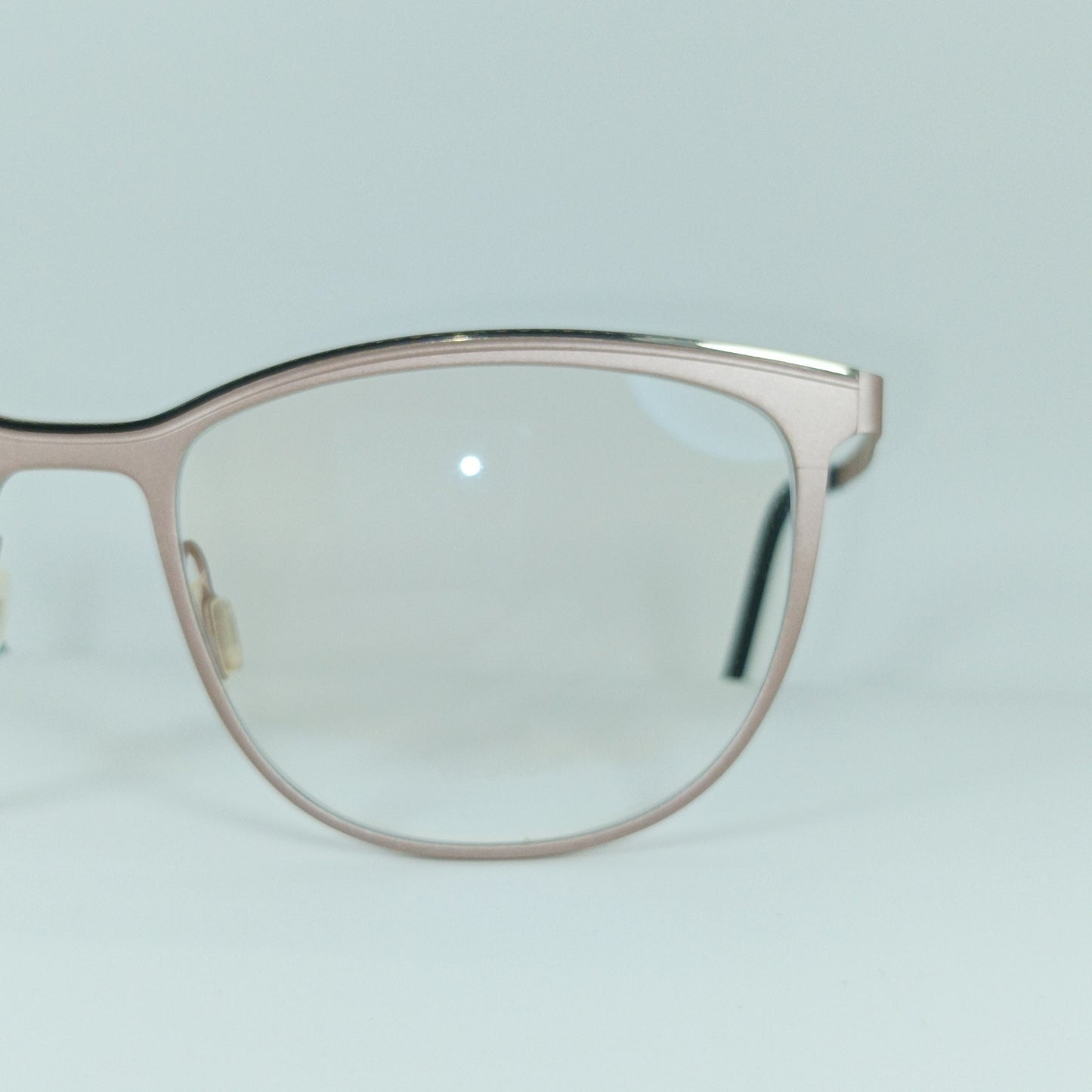 Blackfin Cat Eye Eyeglasses: Rose Gold Pure Titanium Frames