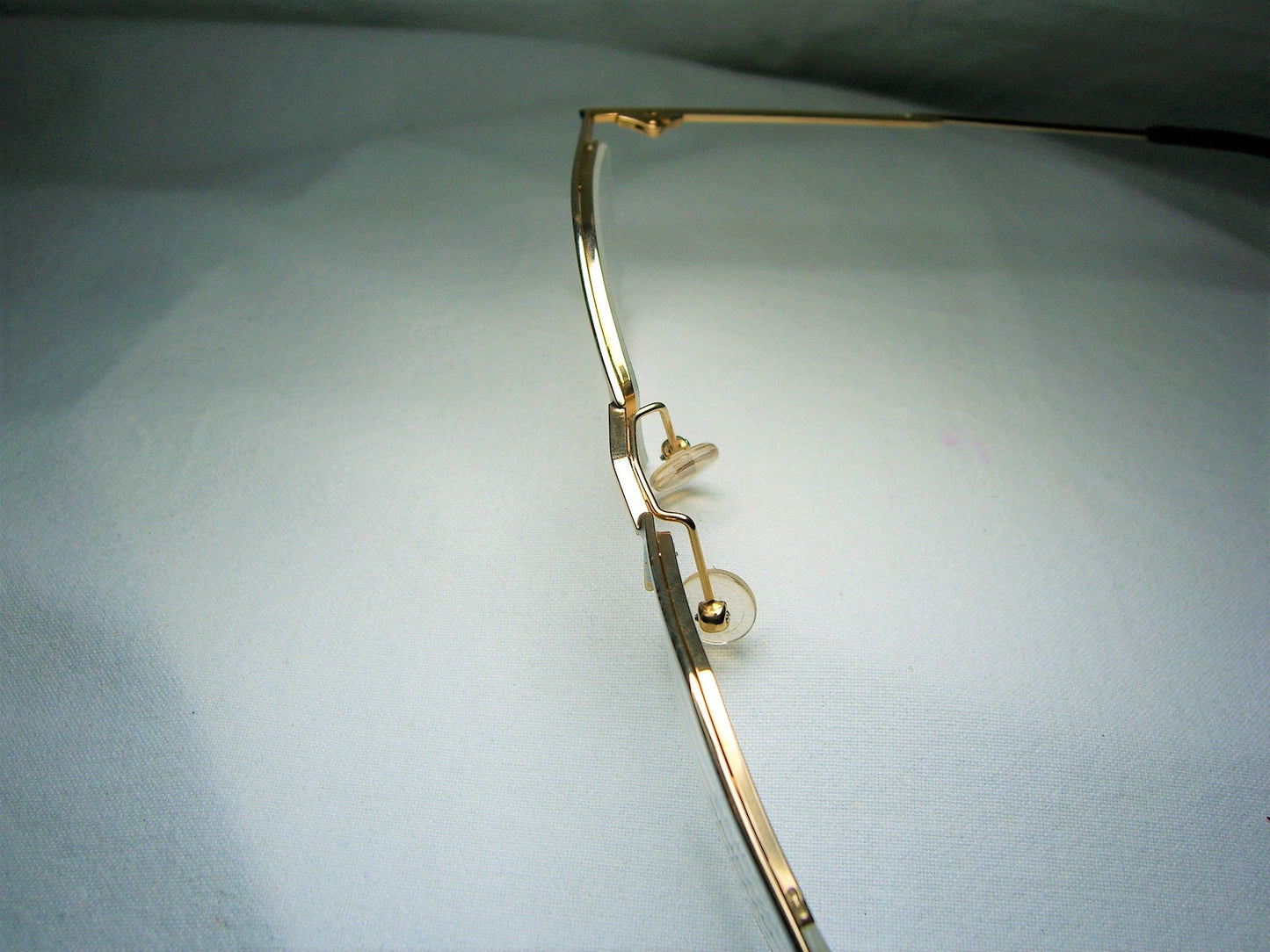 Bajazzo Gold Plated Titanium Eyeglasses: Vintage Half Rim Square Frames