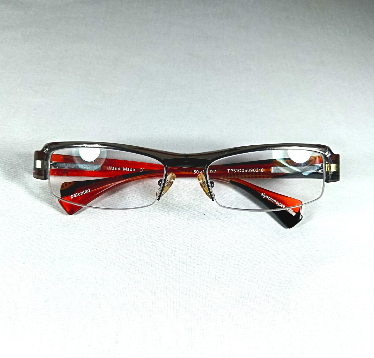 Alyson Magee Half Rim Titanium Eyeglasses, New Old Stock