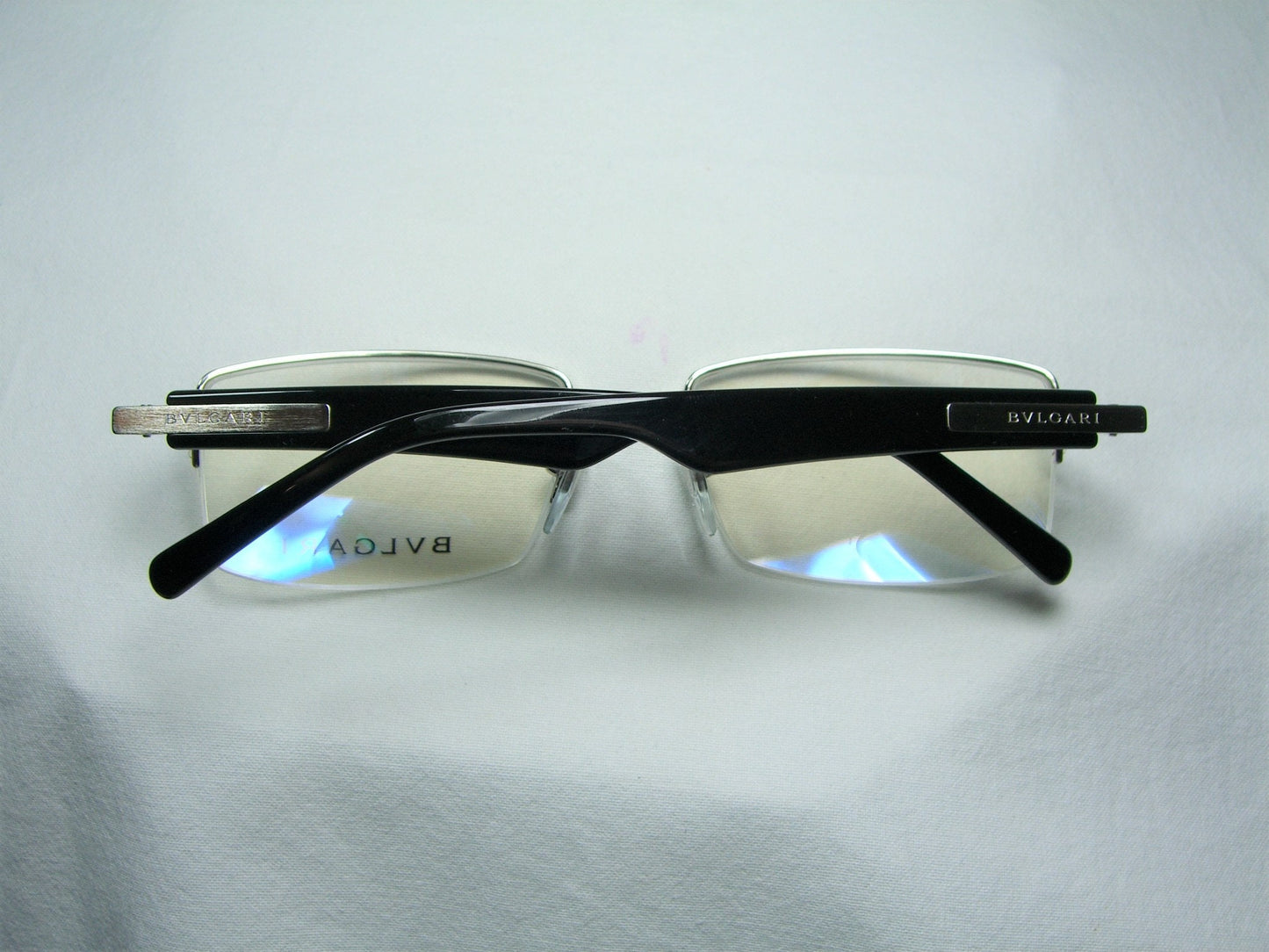 Bulgari, eyeglasses, half rim, square, oval, Platinum plated  Titanium, frames, men's, women's, NOS, ultra vintage, rare