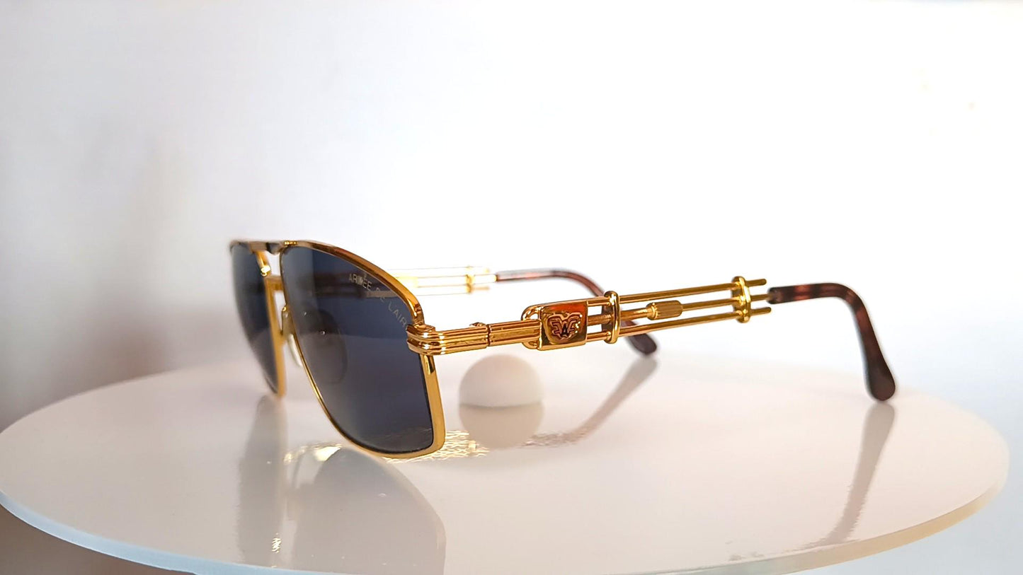 Air Force, Armee de L'Air, sunglasses, Aviator, oval, gold filled, frames, rare, hyper vintage