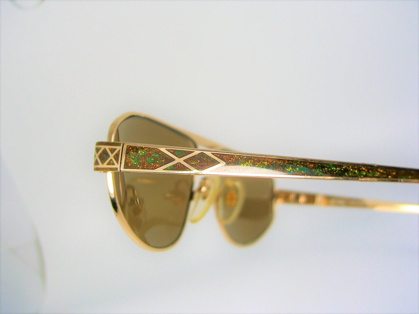 Bijou, sunglasses, Gold plated, oval, women's, movie star vintage, NOS, very rare