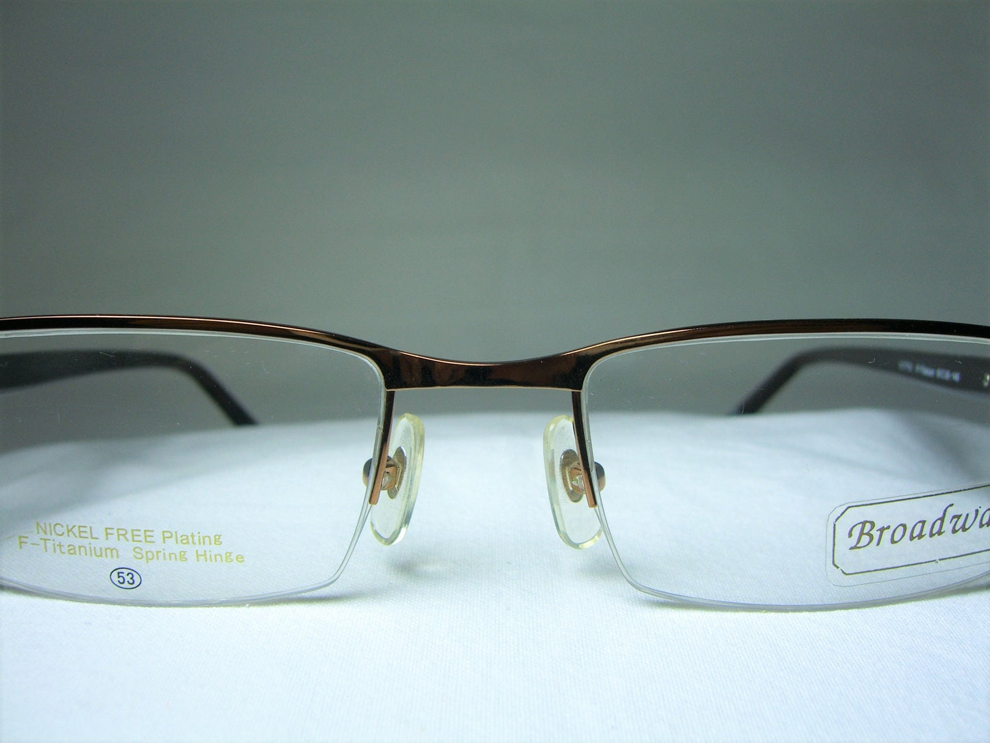 Broadway, eyeglasses, Titanium, half rim, square, oval, frames, men's, women's, NOS, hyper vintage, rare