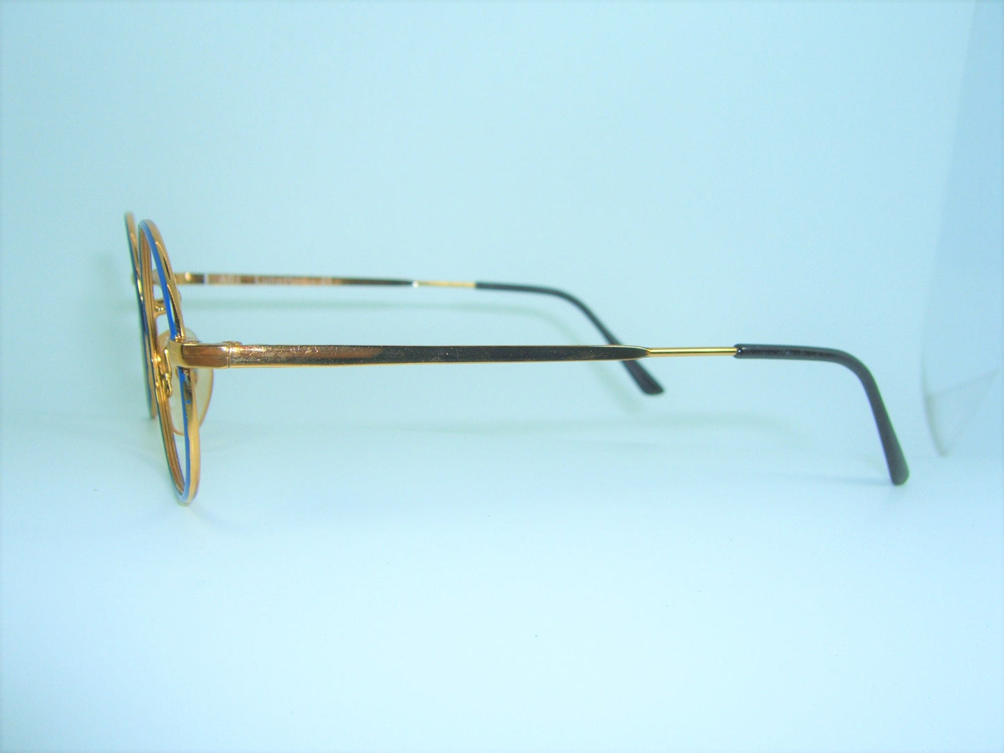 Alain Bourgeois, eyeglasses, round, panto, oval, Gold plated, frames, NOS, hyper vintage, unique