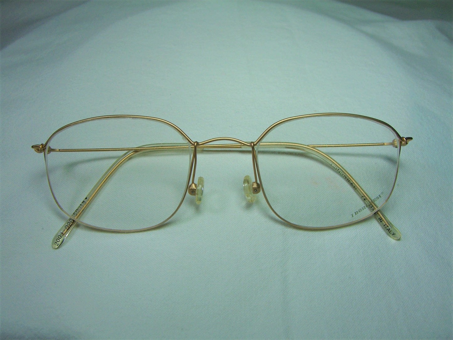 Borghesi, eyeglasses, Gold plated, Titanium, oval, square, frames, NOS, hyper vintage, very rare