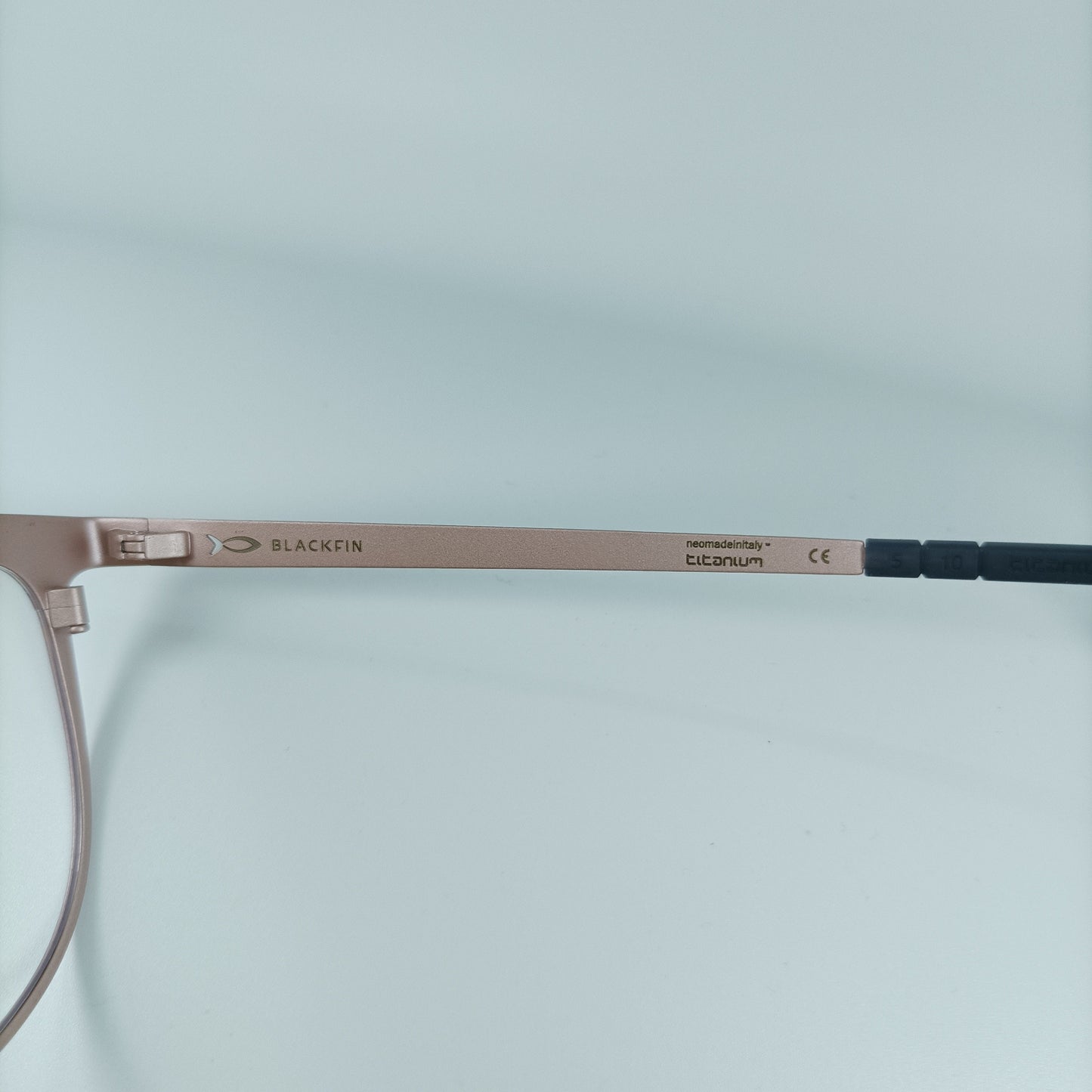 Blackfin Cat Eye Eyeglasses: Rose Gold Pure Titanium Frames