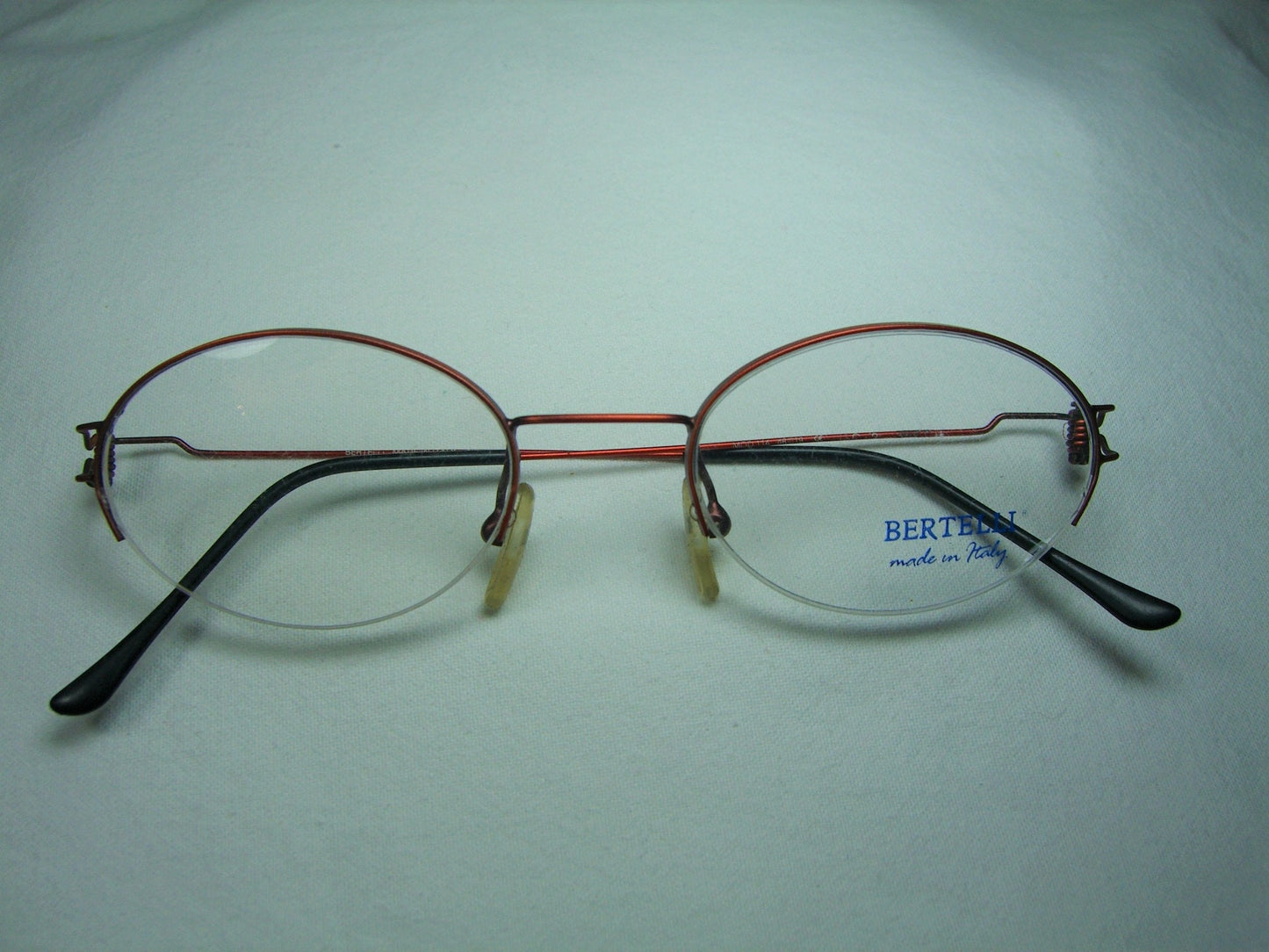 Bertelli, eyeglasses, Titanium, half rim, frames, round, oval, men's, women's, NOS, hyper vintage, rare