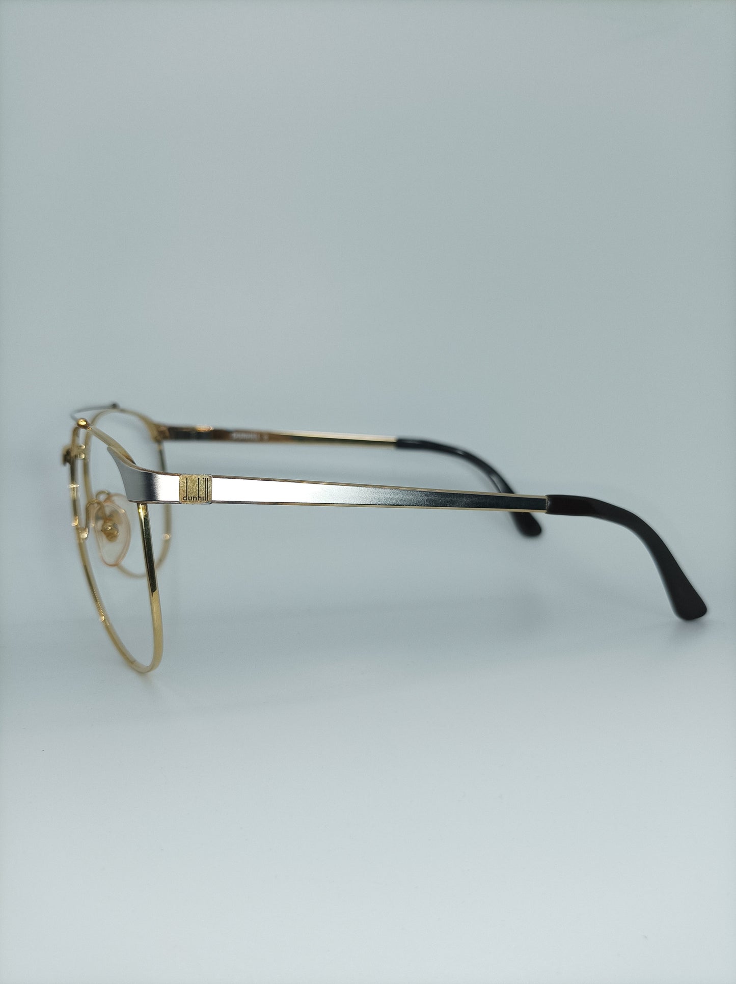 Alfred Dunhill Aviator Eyeglasses, Gold Platinum Plated Titanium Frames