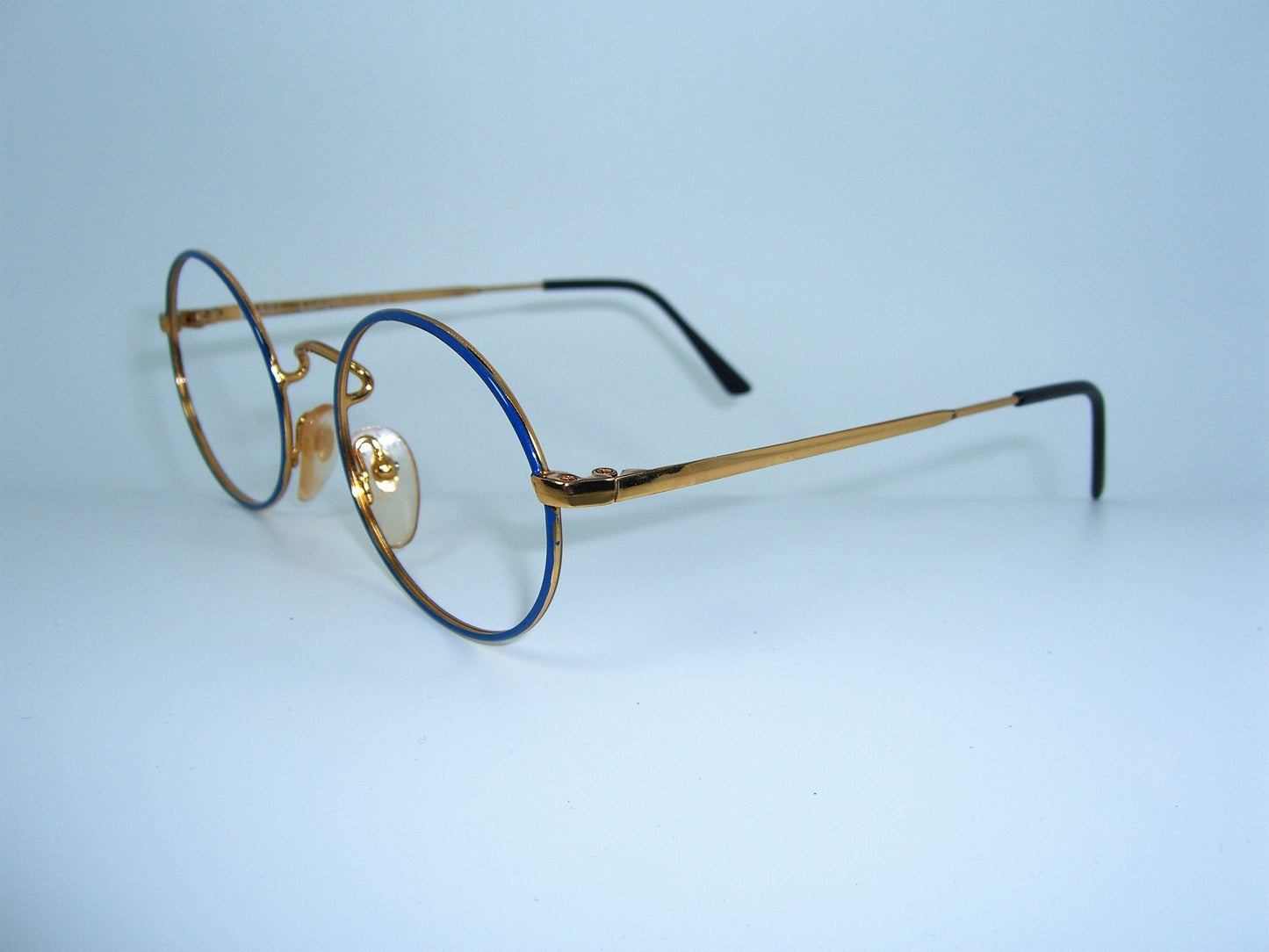 Alain Bourgeois, eyeglasses, round, panto, oval, Gold plated, frames, NOS, hyper vintage, unique