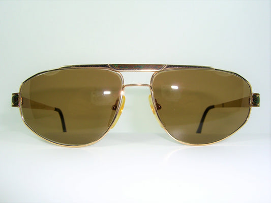 Bijou, sunglasses, Gold plated, oval, women's, movie star vintage, NOS, very rare