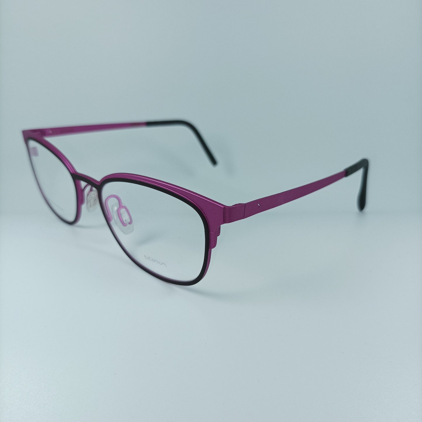 Blackfin Cat Eye Eyeglasses, Fuchsia Titanium Frames, Italy