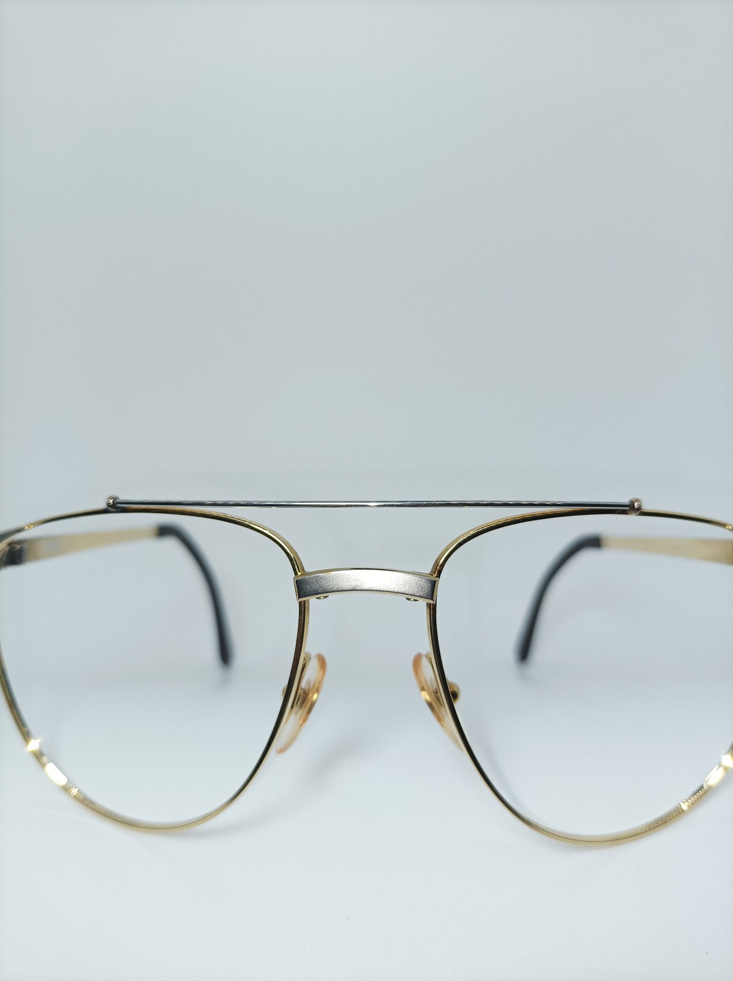 Alfred Dunhill Aviator Eyeglasses, Gold Platinum Plated Titanium Frames