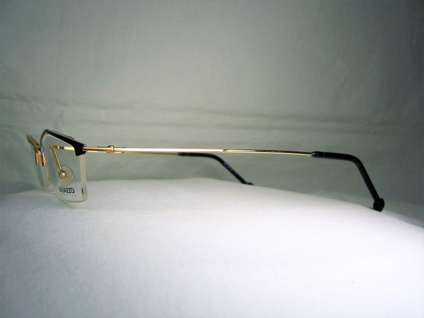 Bajazzo Gold Plated Titanium Eyeglasses: Vintage Half Rim Square Frames