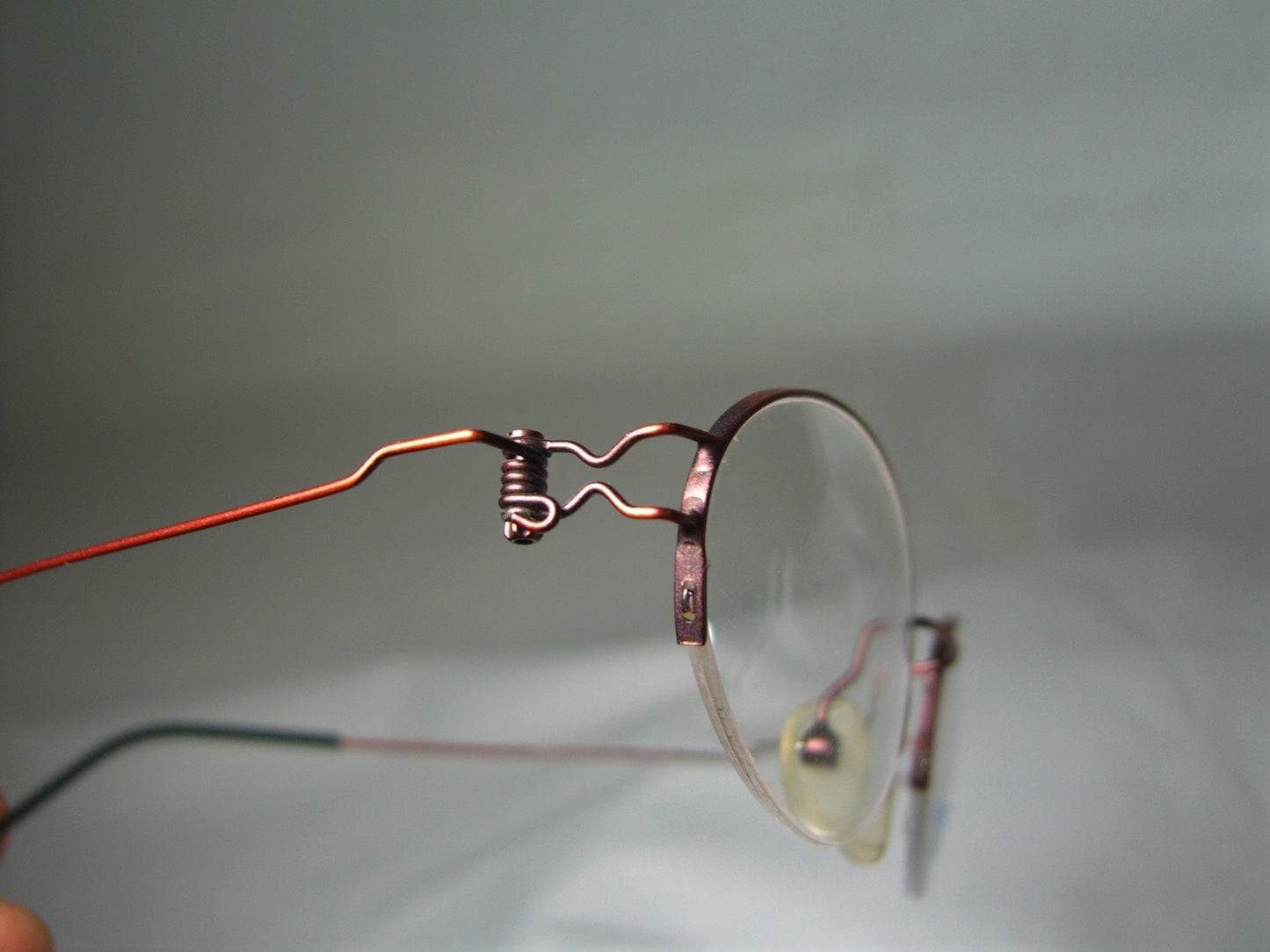 Bertelli, eyeglasses, Titanium, half rim, frames, round, oval, men's, women's, NOS, hyper vintage, rare