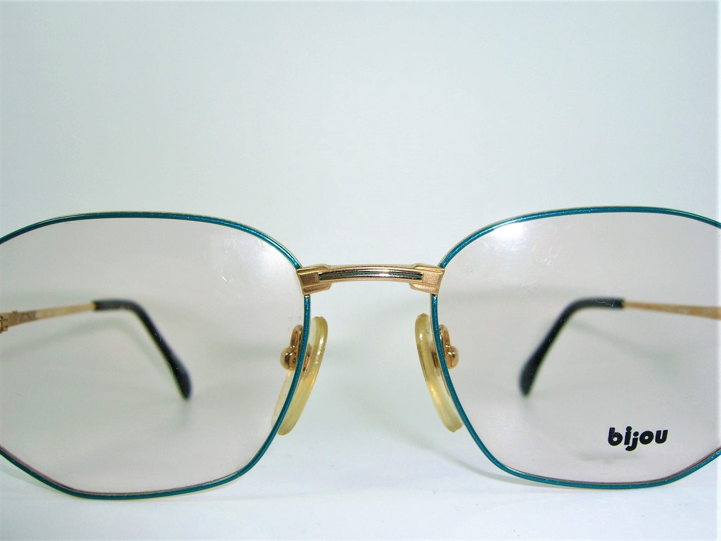 Bijou, luxury eyeglasses, Gold plated, oval, square, frames, hyper vintage, NOS, super rare