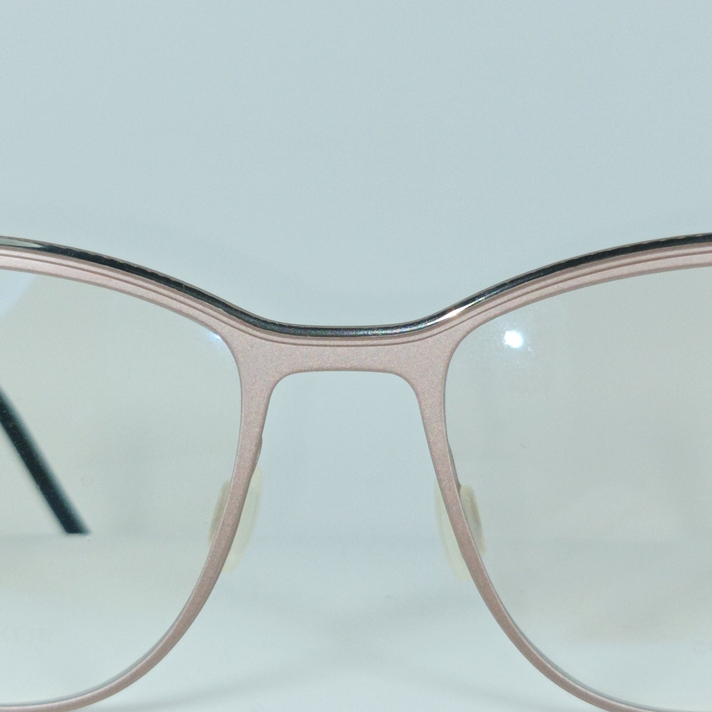 Blackfin Cat Eye Eyeglasses: Rose Gold Pure Titanium Frames