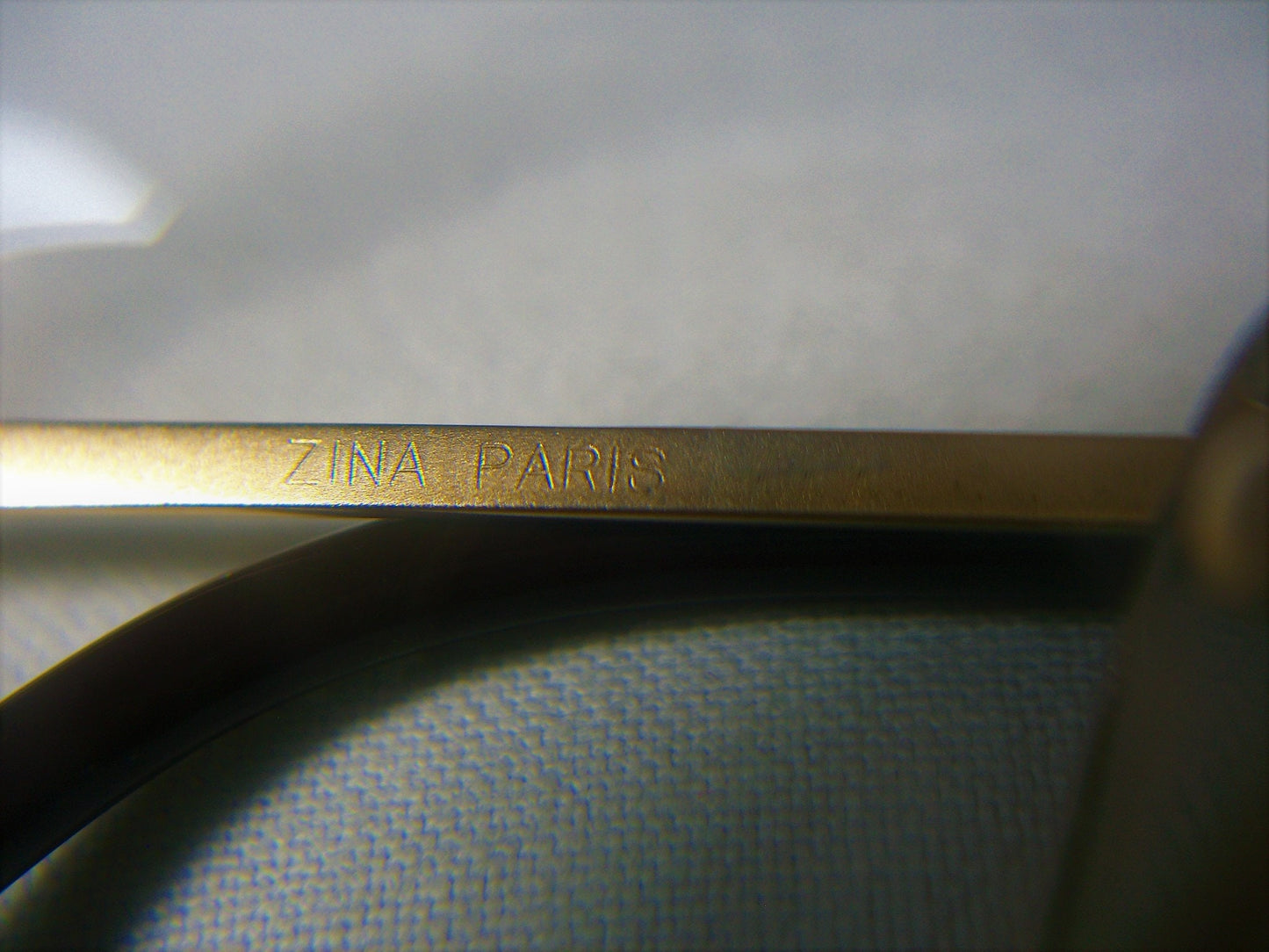ZINA, eyeglasses, oval, hexagonal, frames, Gold plated Titanium alloy, men's, women's, NOS, hyper vintage, rare