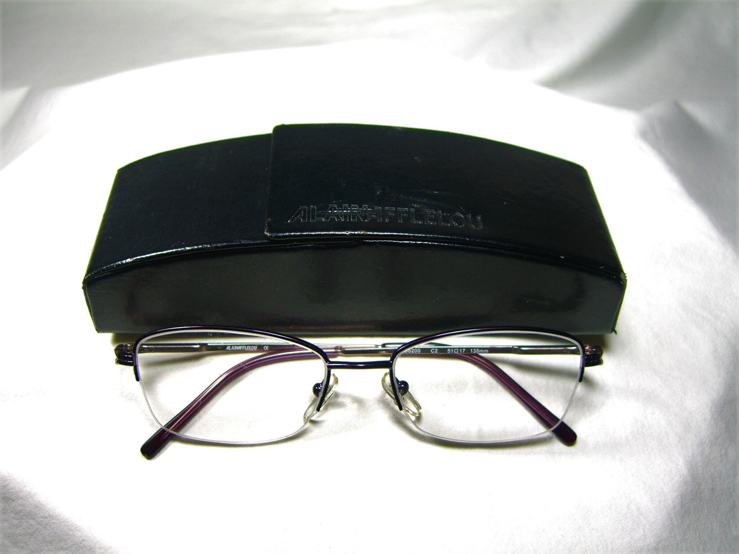 Alain Afflelou, eyeglasses, half rim, Titanium alloy, oval, square, frames, men's, women's, ultra vintage