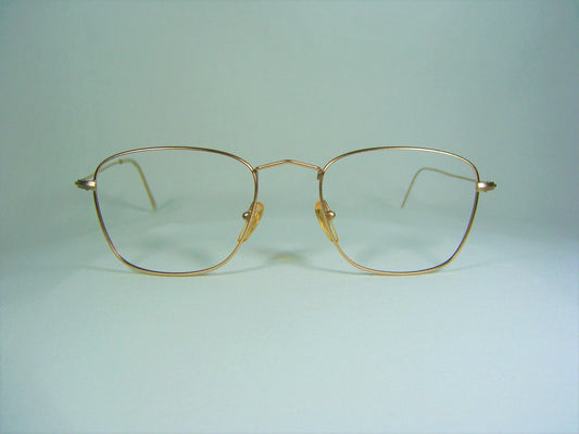 6.96 eyeglasses, Gold plated, Titanium, oval, square, frames, NOS, hyper vintage, very rare