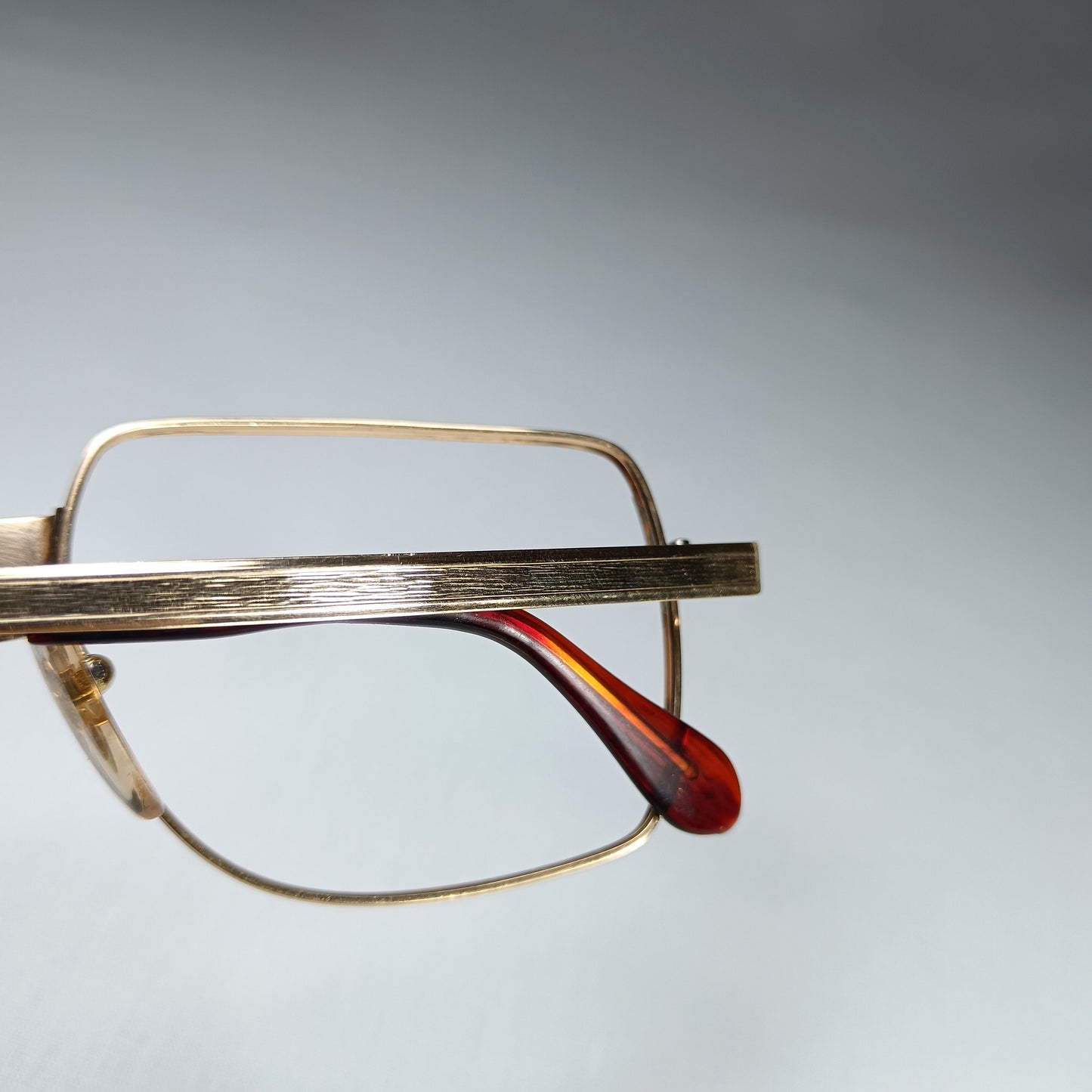 Amor France Gold Filled Eyeglasses, Square Aviator Frames