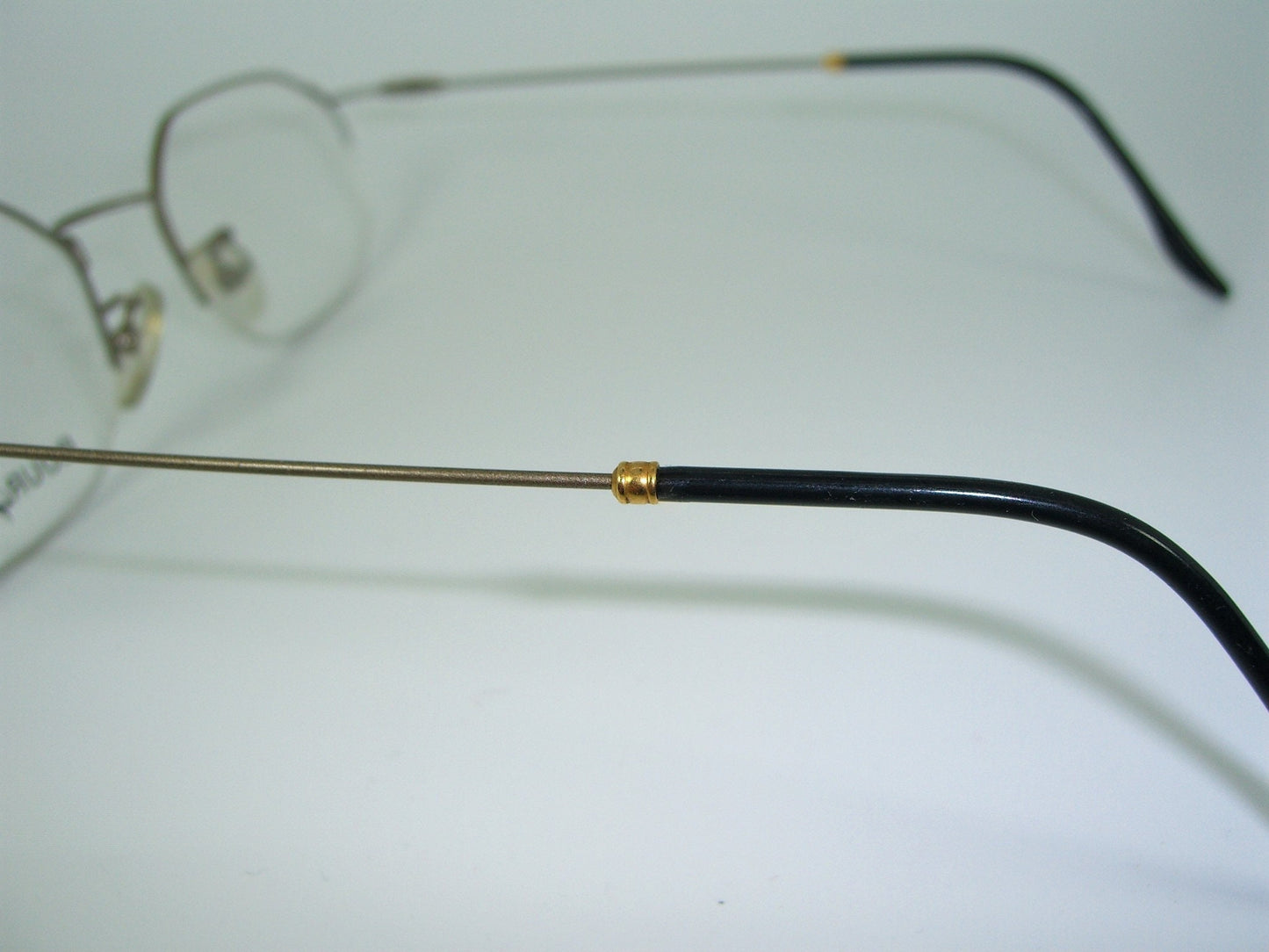 Bourgeois Titanium Half Rim Eyeglasses, Hexagonal Frames, New Old Stock