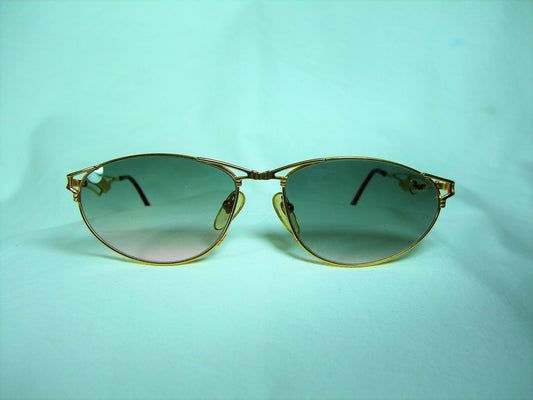 Air Force, Armee de L'Air, sunglasses, oval, gold filled, women's, frames, rare, hyper vintage