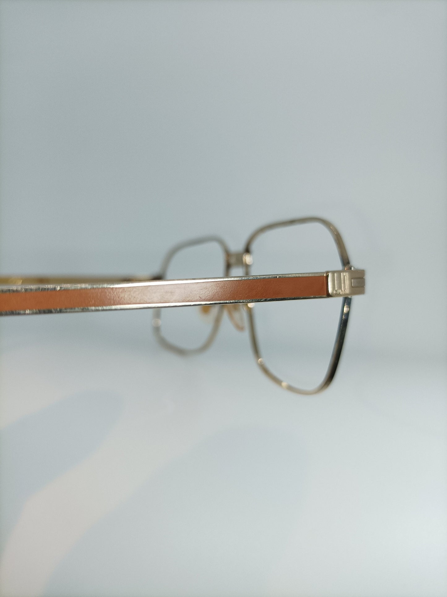 Alfred Dunhill, eyeglasses, Aviator, Gold plated Titanium, oval, square, frames, rare, hyper vintage