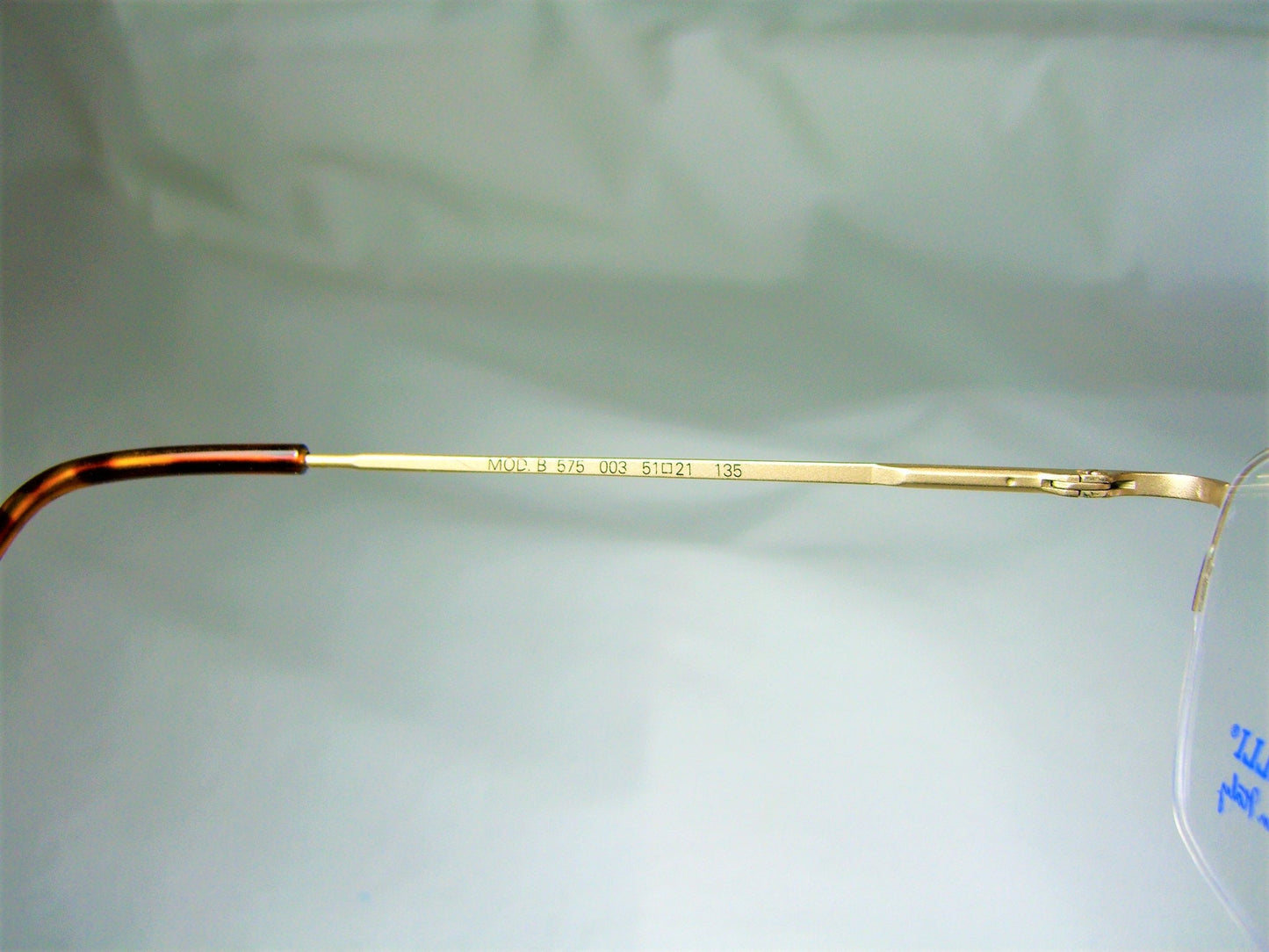 Bertelli, eyeglasses, Titanium, half rim, Gold plated, oval, square, frames, NOS, hyper vintage, rare