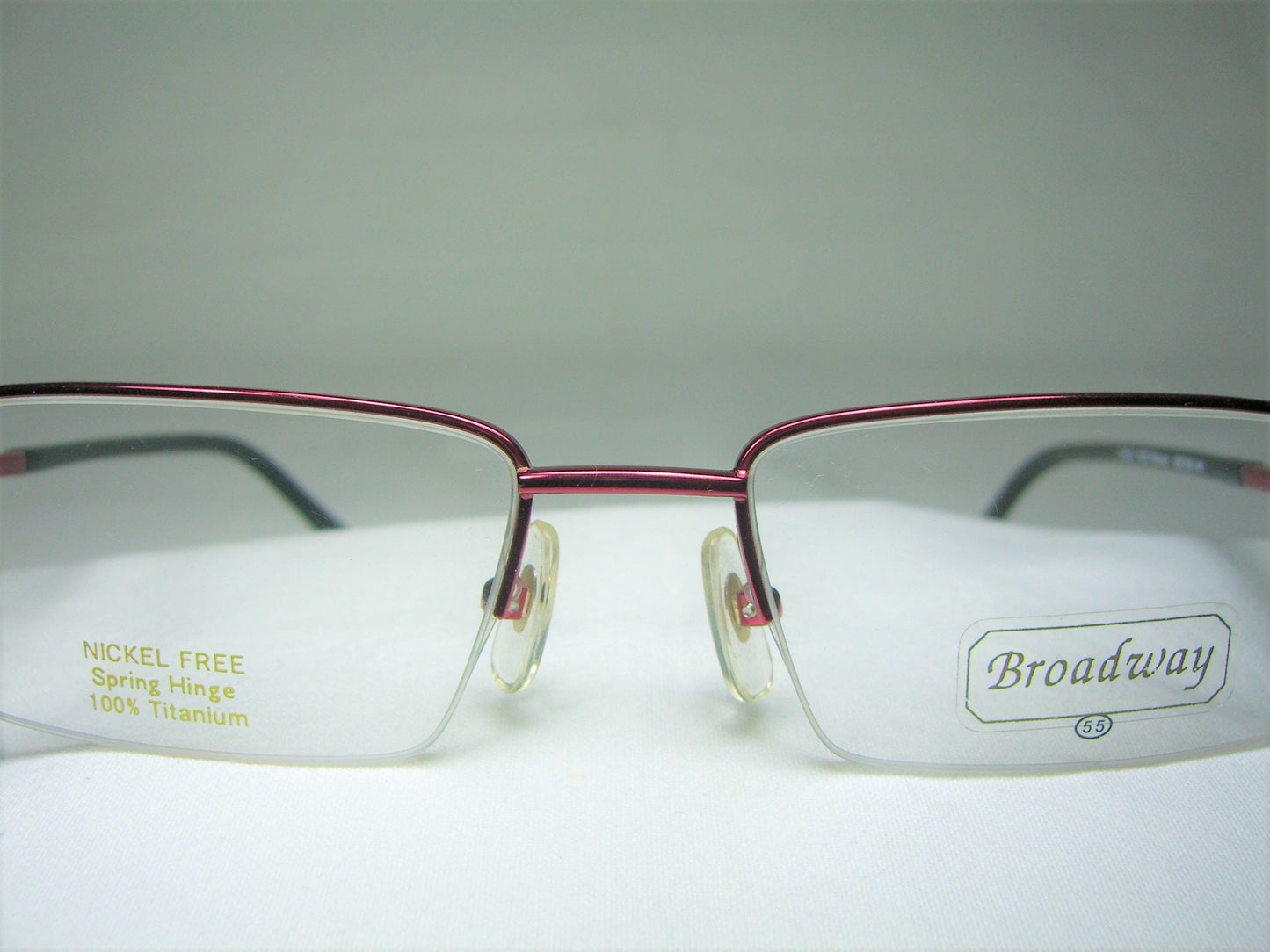 Broadway, eyeglasses, Titanium, half rim, square, oval, frames, men's, women's, NOS, hyper vintage, rare