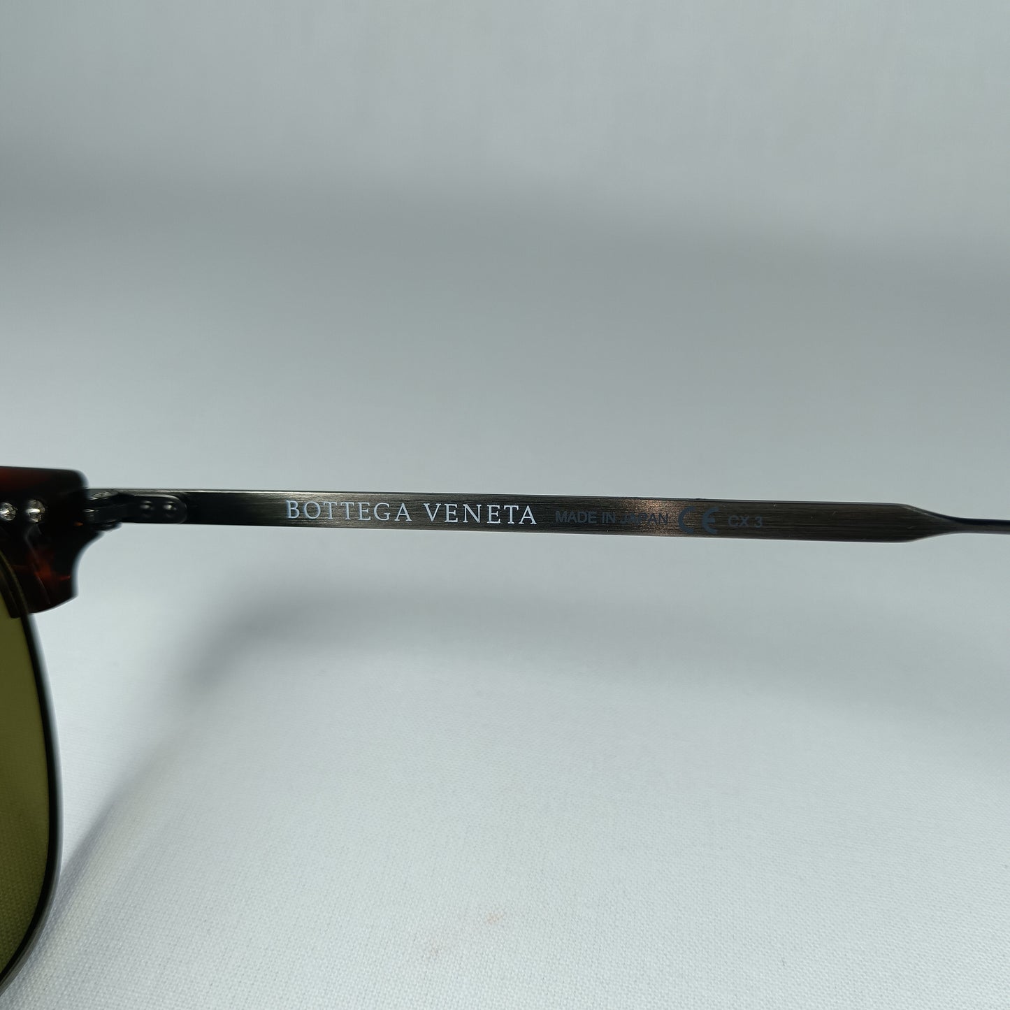 Bottega Veneta, luxury sunglasses, Club Master, Titanium, tortoise, New Old Stock, hyper vintage, rare