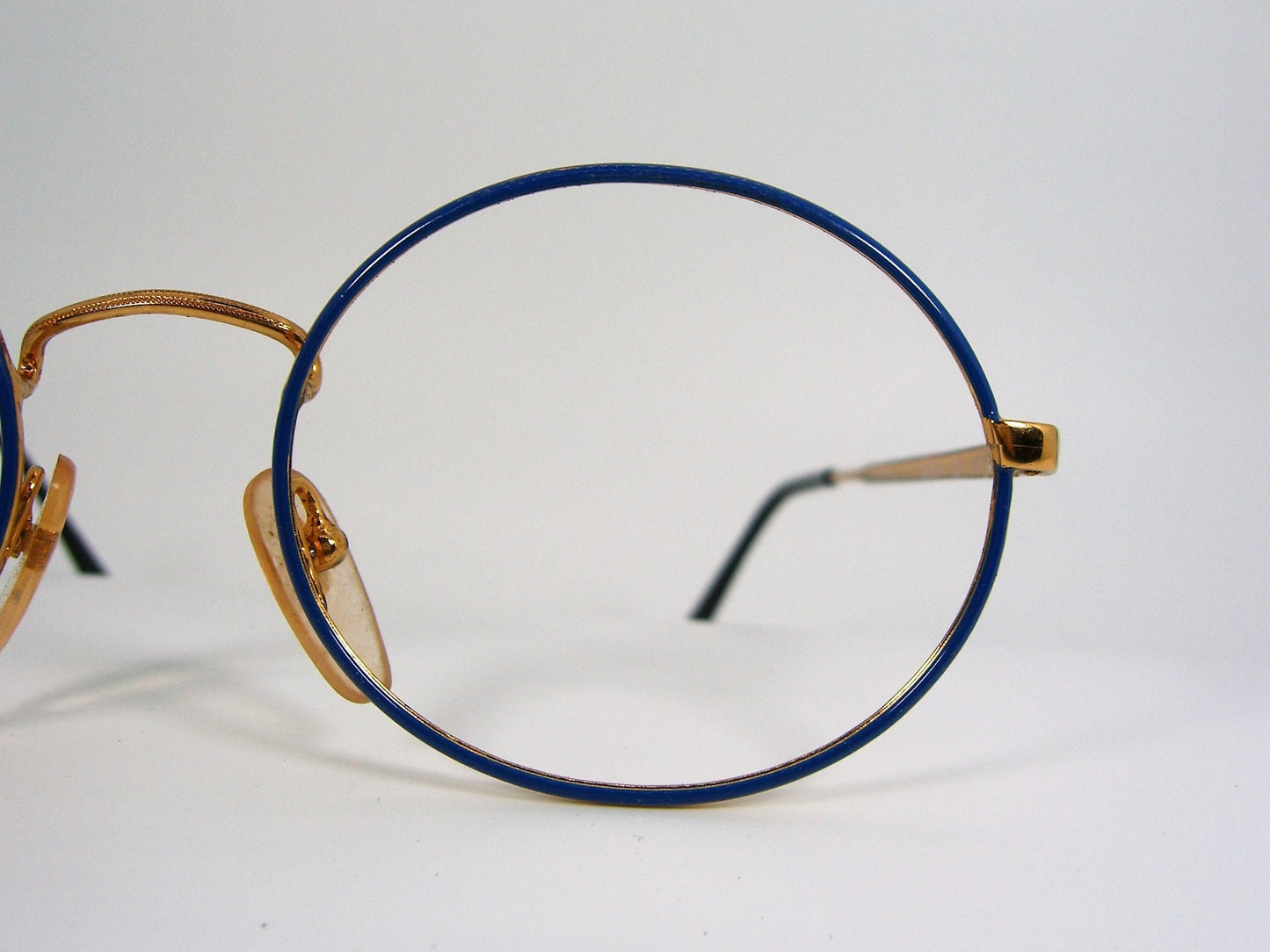 Alain Bourgeois, eyeglasses, round, panto, oval, Gold plated, frames, NOS, hyper vintage, unique