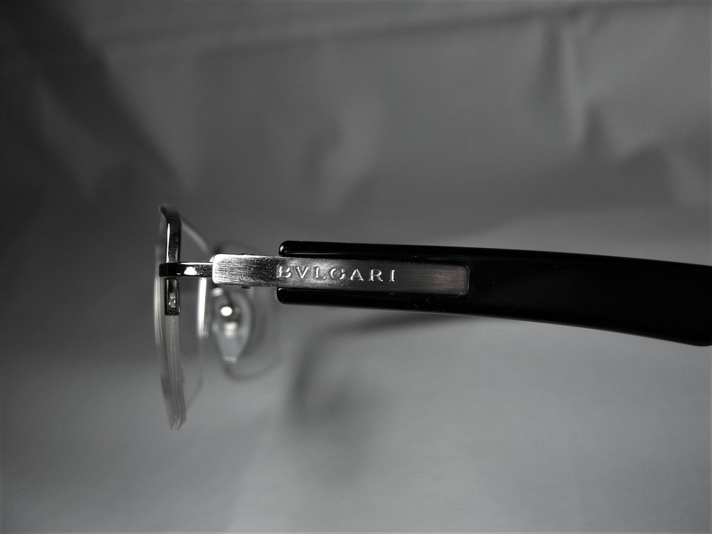 Bulgari, eyeglasses, half rim, square, oval, Platinum plated  Titanium, frames, men's, women's, NOS, ultra vintage, rare
