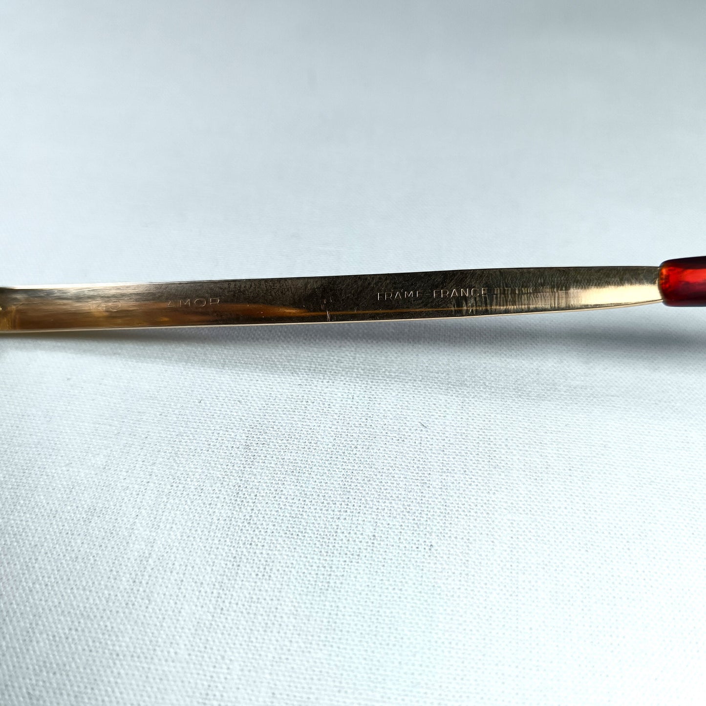 Amor France Gold Filled Eyeglasses, Square Aviator Frames