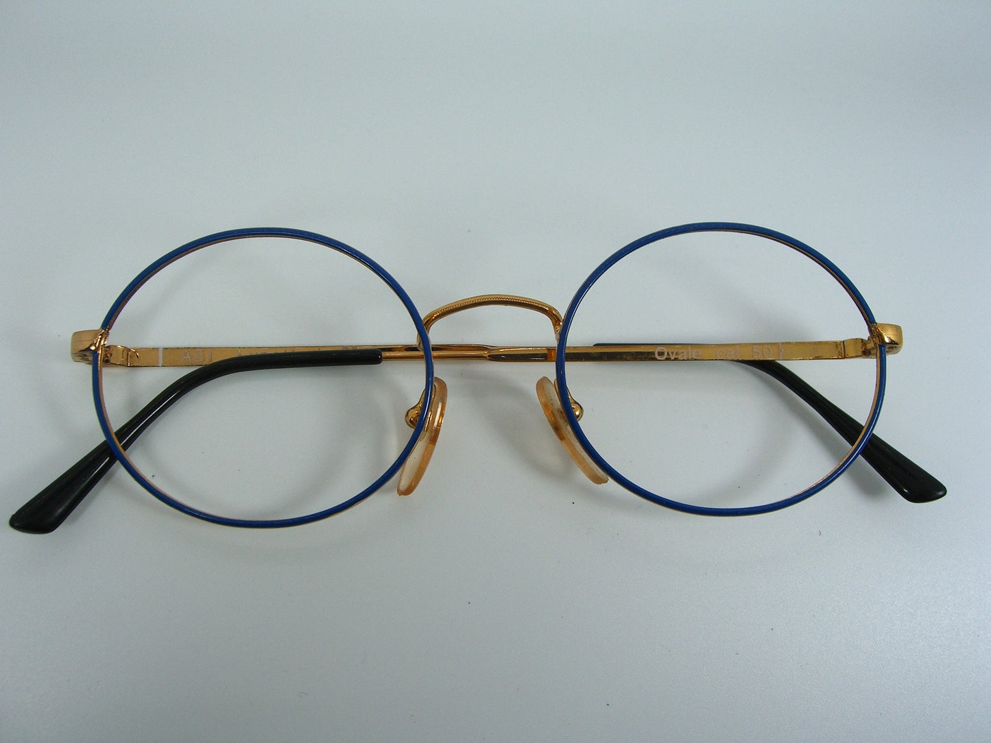 Alain Bourgeois, eyeglasses, round, panto, oval, Gold plated, frames, NOS, hyper vintage, unique