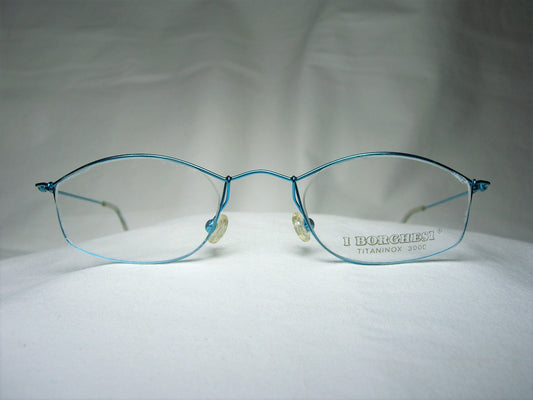 Borghesi, eyeglasses, Titanium, oval, square, frames, men's, women's, NOS, hyper vintage, very rare