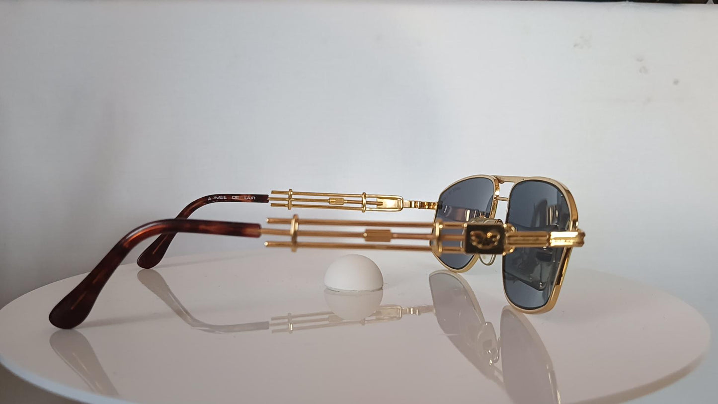 Air Force, Armee de L'Air, sunglasses, Aviator, oval, gold filled, frames, rare, hyper vintage
