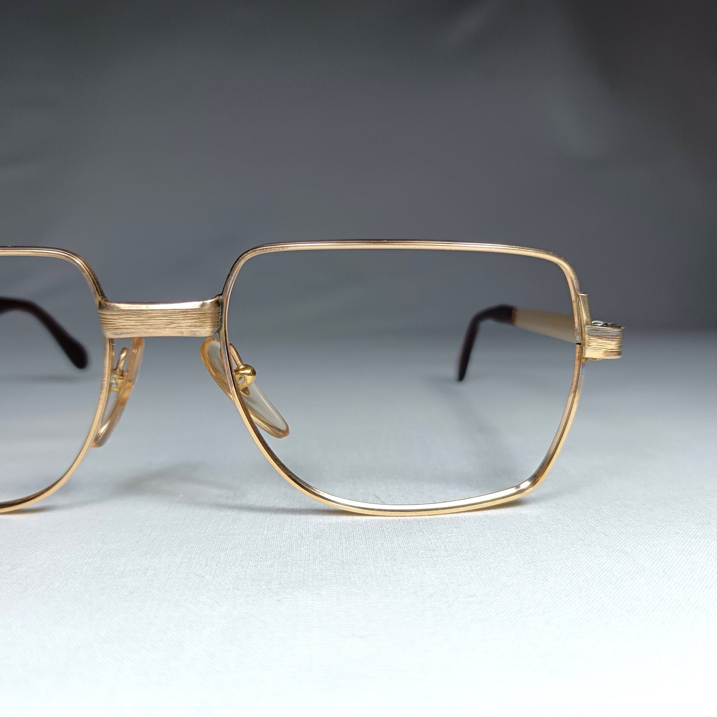 Amor France Gold Filled Eyeglasses, Square Aviator Frames