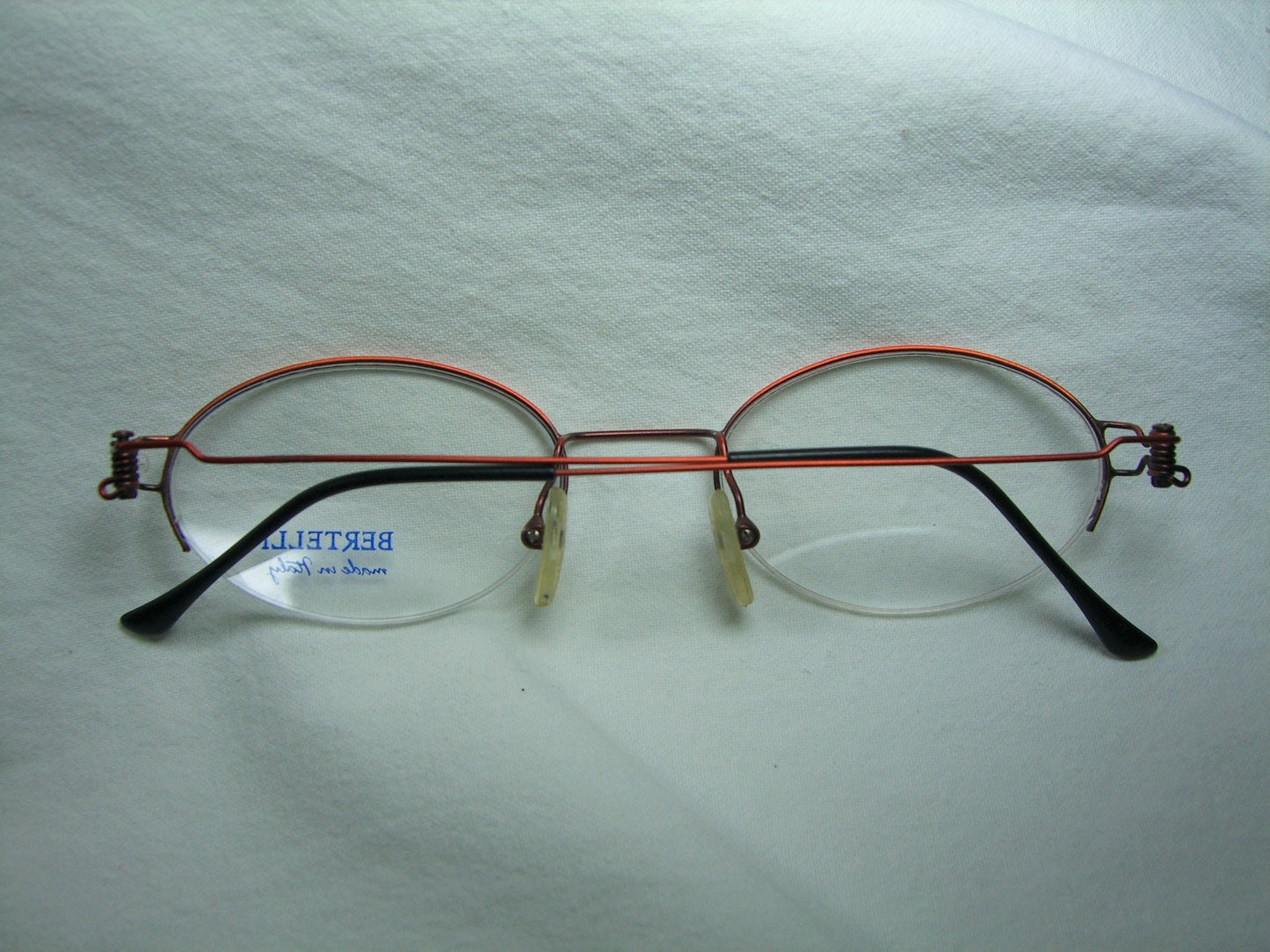 Bertelli, eyeglasses, Titanium, half rim, frames, round, oval, men's, women's, NOS, hyper vintage, rare