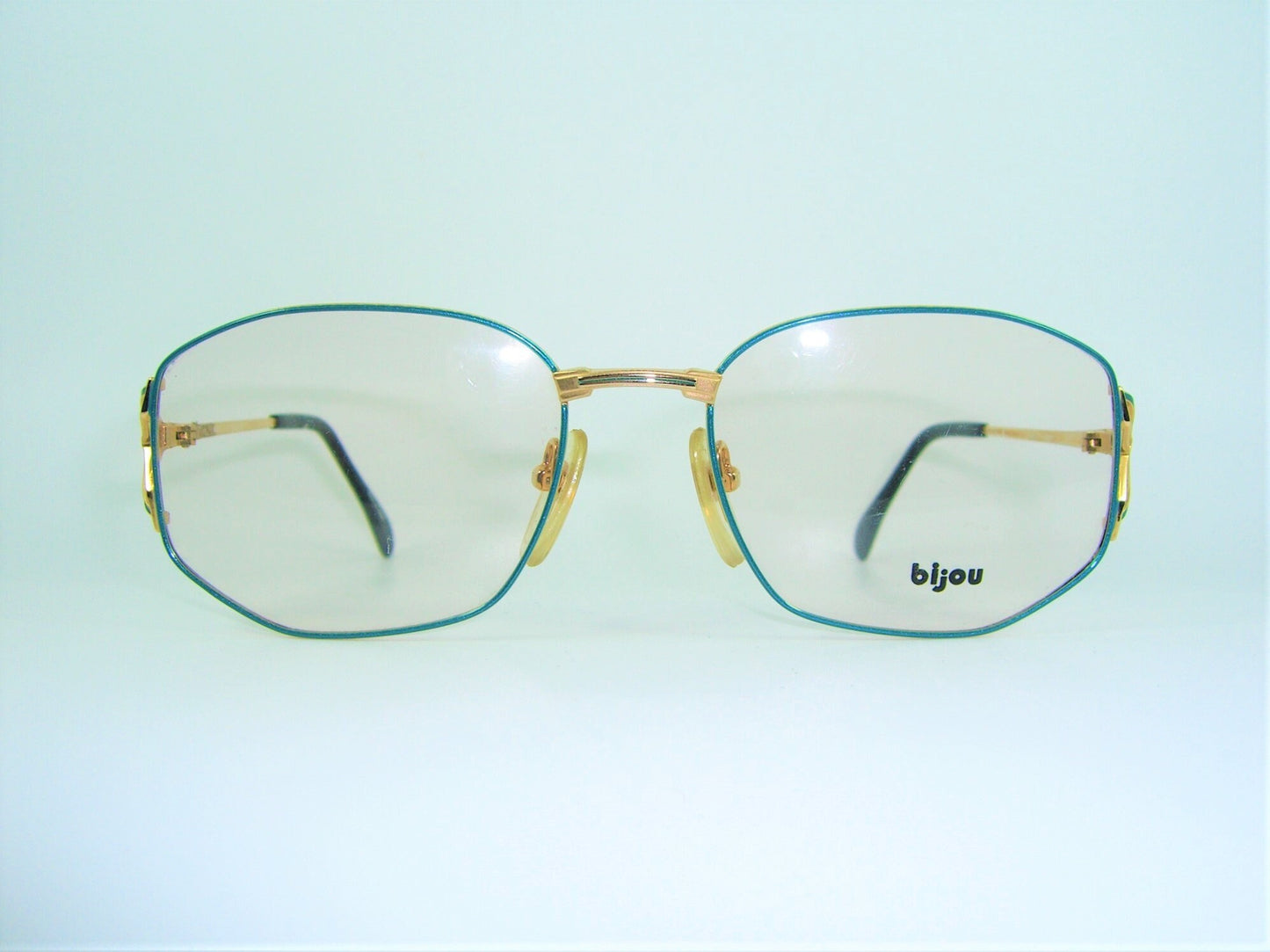 Bijou, luxury eyeglasses, Gold plated, oval, square, frames, hyper vintage, NOS, super rare