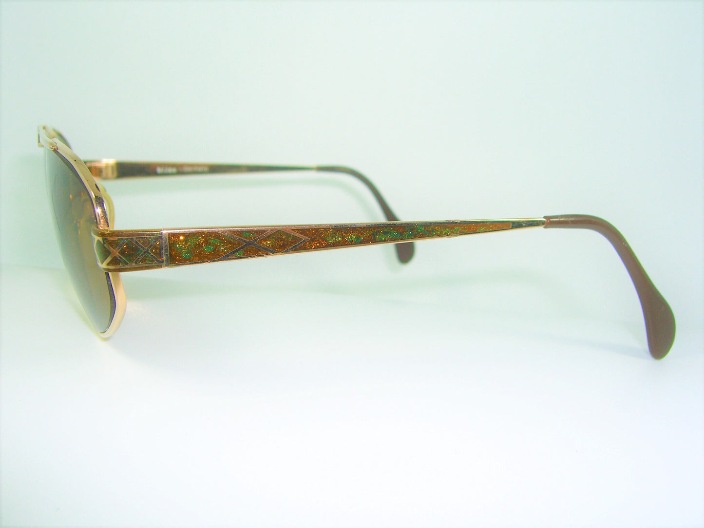 Bijou, sunglasses, Gold plated, oval, women's, movie star vintage, NOS, very rare