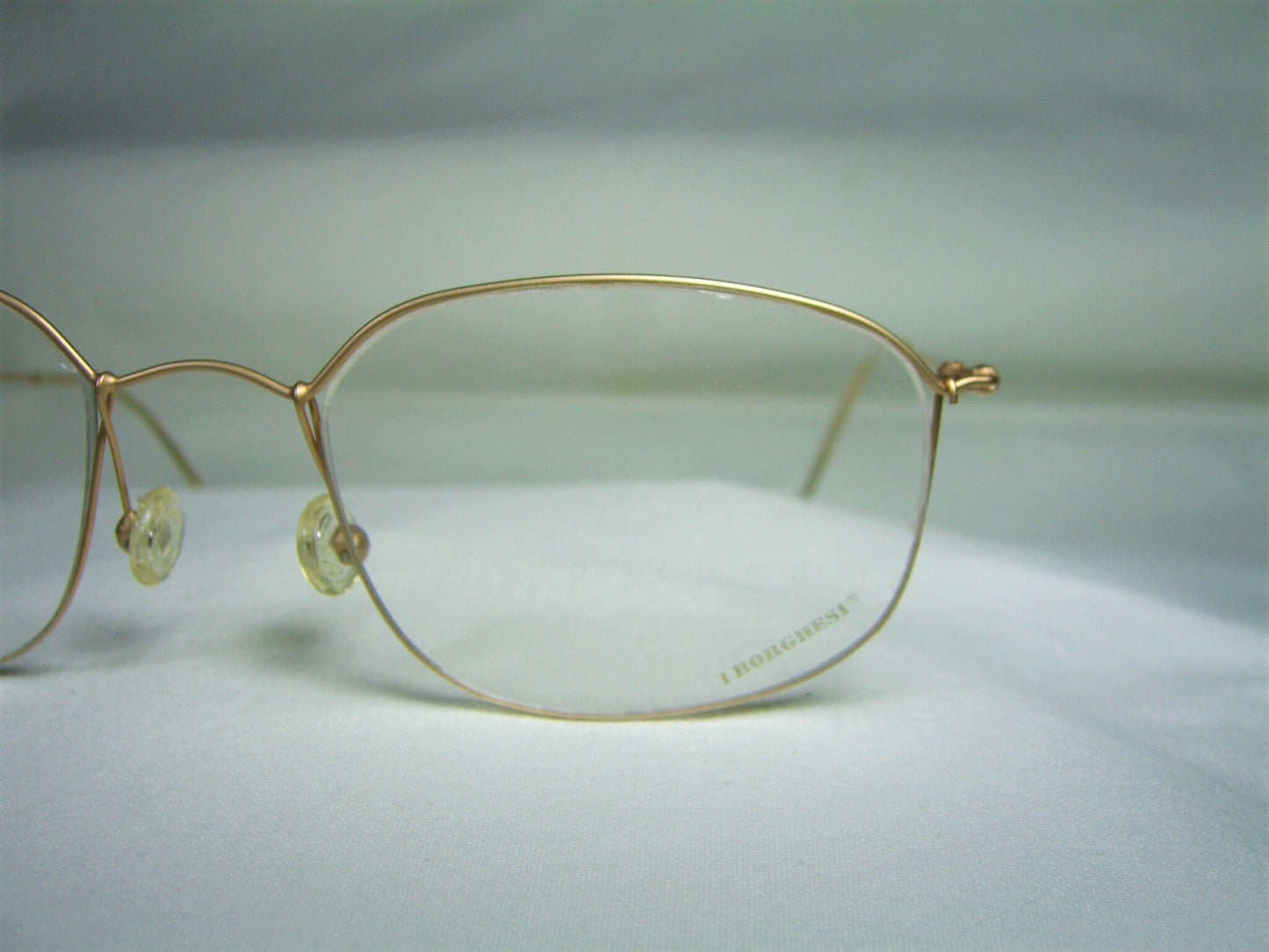 Borghesi, eyeglasses, Gold plated, Titanium, oval, square, frames, NOS, hyper vintage, very rare