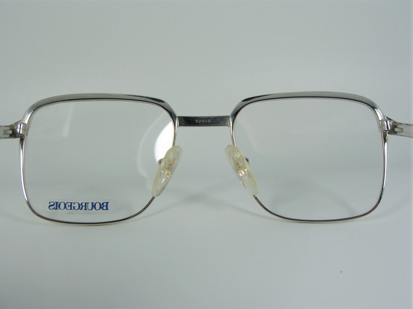 Bourgeois, luxury eyeglasses, Platinum plated, Gold plated, square, frames, hyper vintage, NOS, super rare