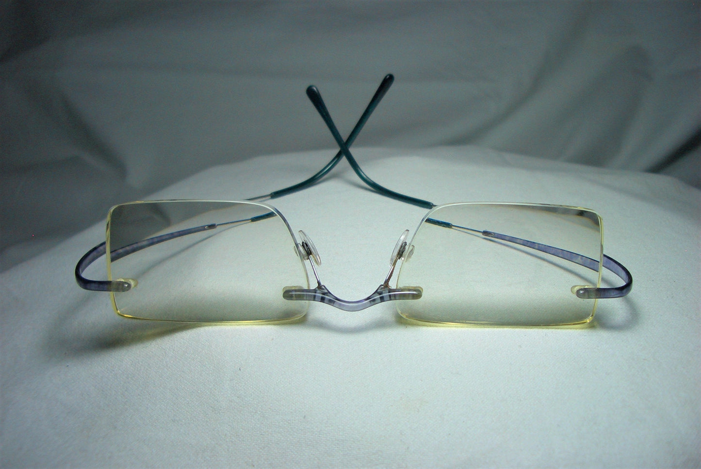 Air Light, eyeglasses, rimless, square, frames, men's, women's, vintage