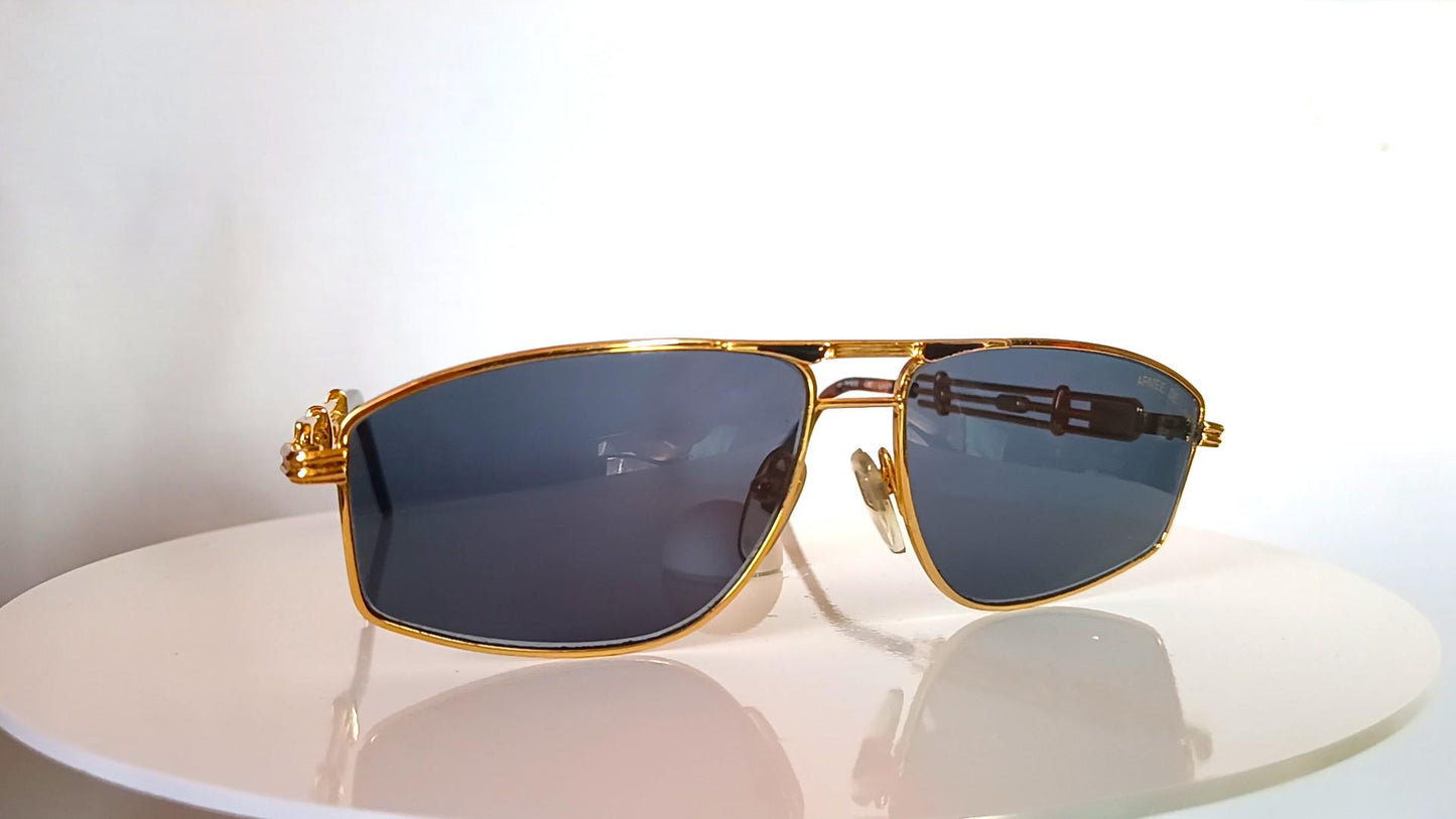 Air Force, Armee de L'Air, sunglasses, Aviator, oval, gold filled, frames, rare, hyper vintage
