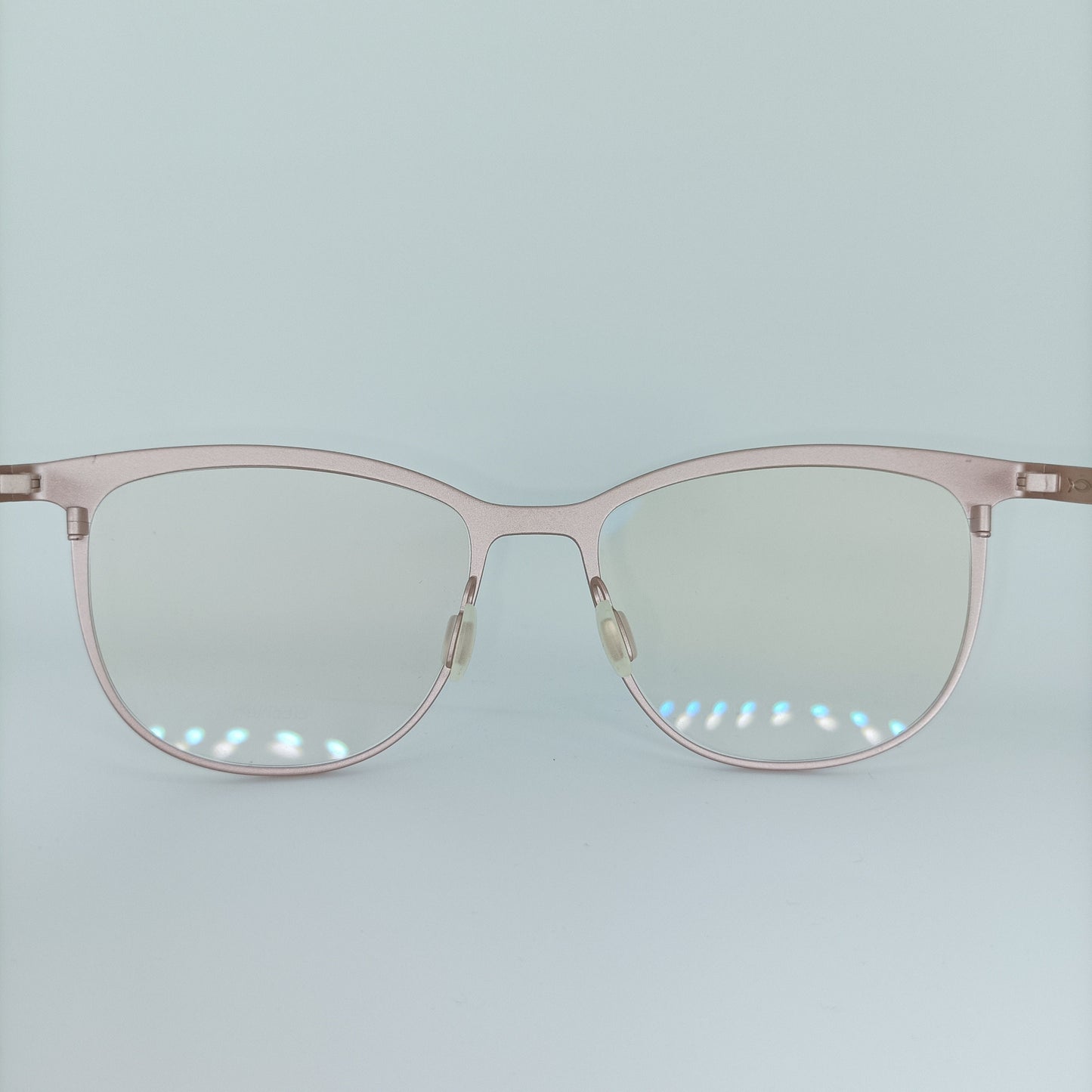 Blackfin Cat Eye Eyeglasses: Rose Gold Pure Titanium Frames