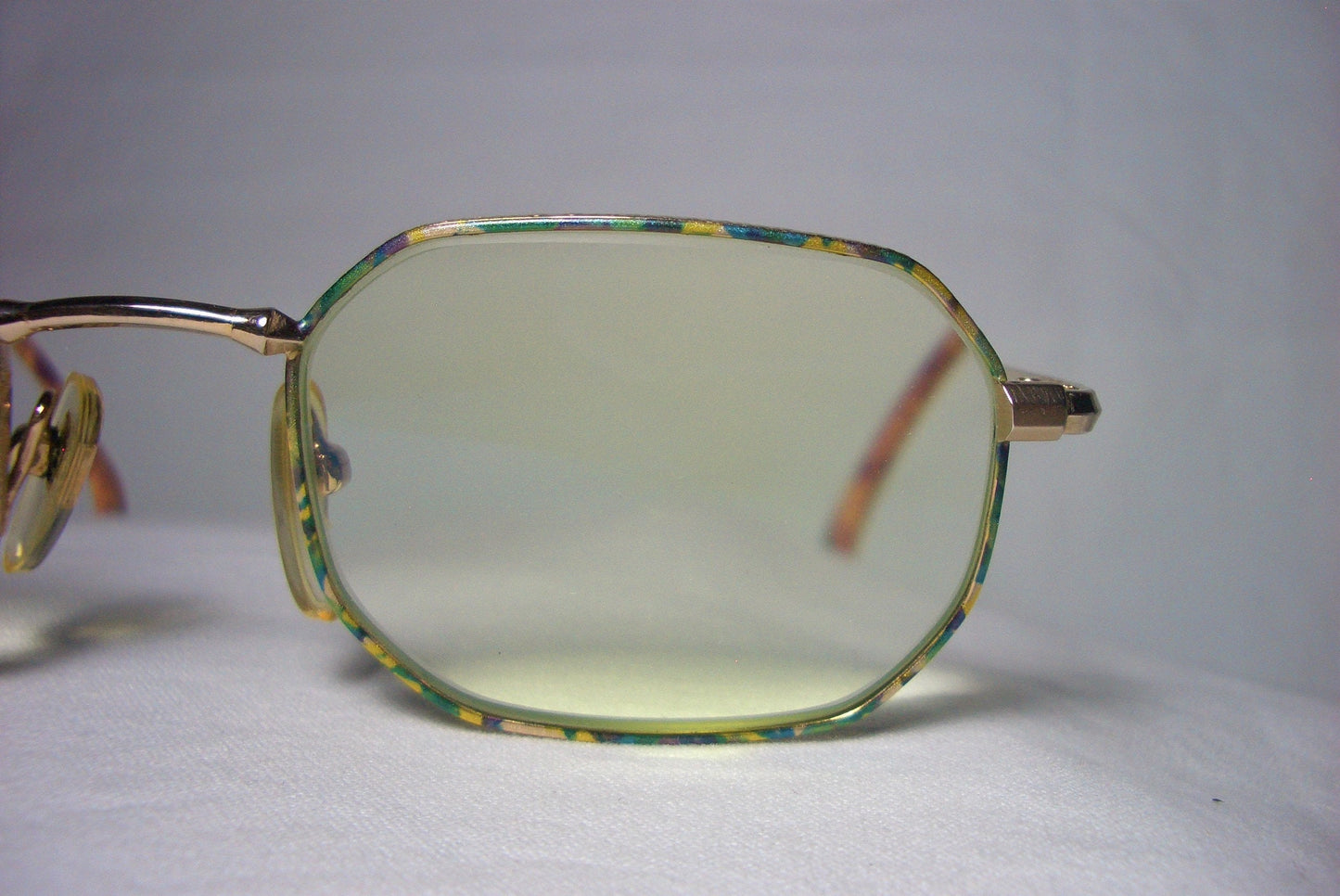 Bianco, eyeglasses, hexagonal, 22 kt gold plated, square, frames, men's, women's, unique, super vintage