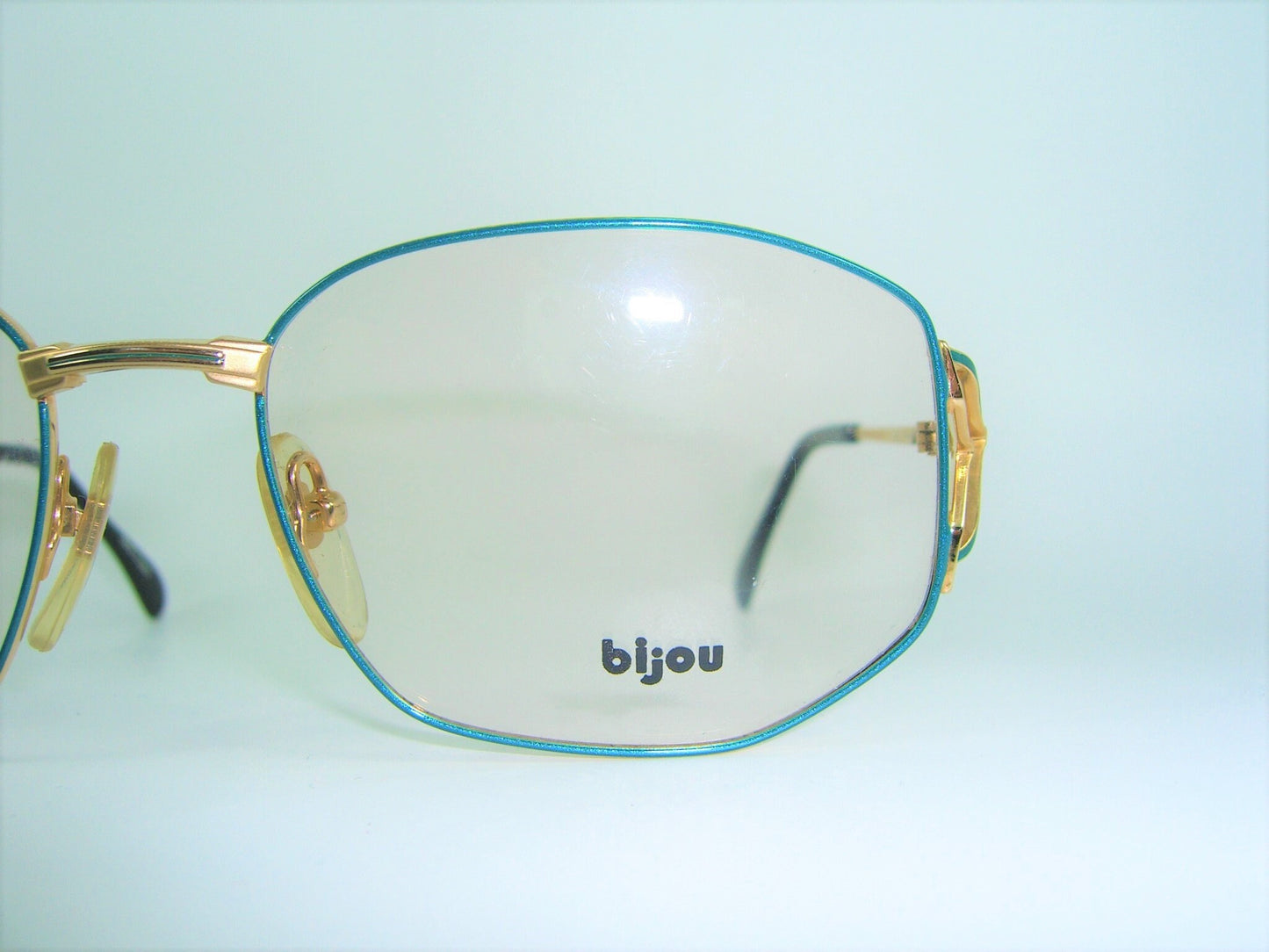 Bijou, luxury eyeglasses, Gold plated, oval, square, frames, hyper vintage, NOS, super rare