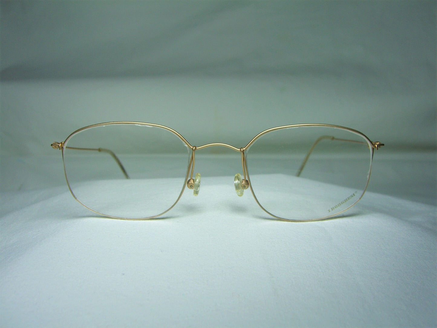 Borghesi, eyeglasses, Gold plated, Titanium, oval, square, frames, NOS, hyper vintage, very rare
