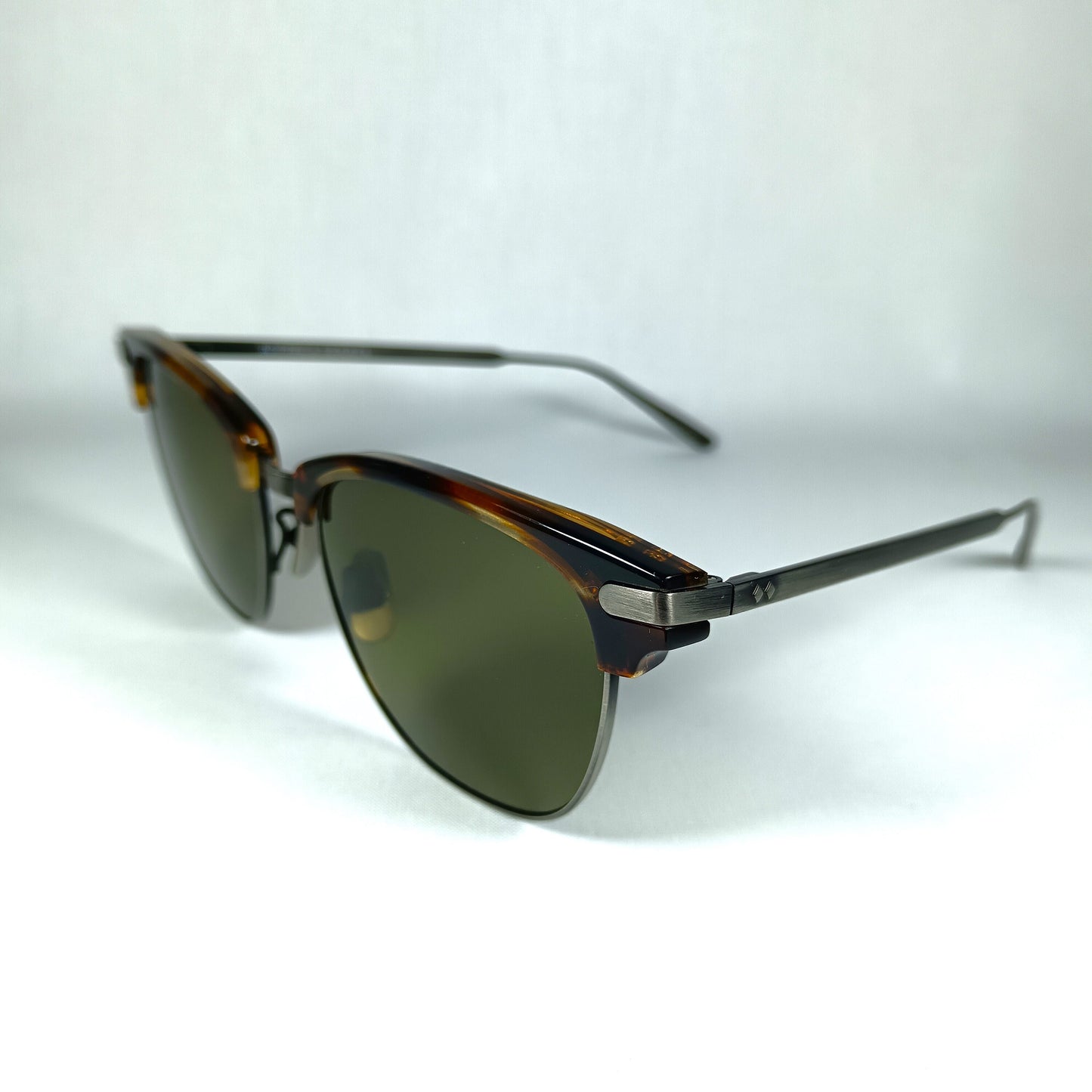 Bottega Veneta, luxury sunglasses, Club Master, Titanium, tortoise, New Old Stock, hyper vintage, rare